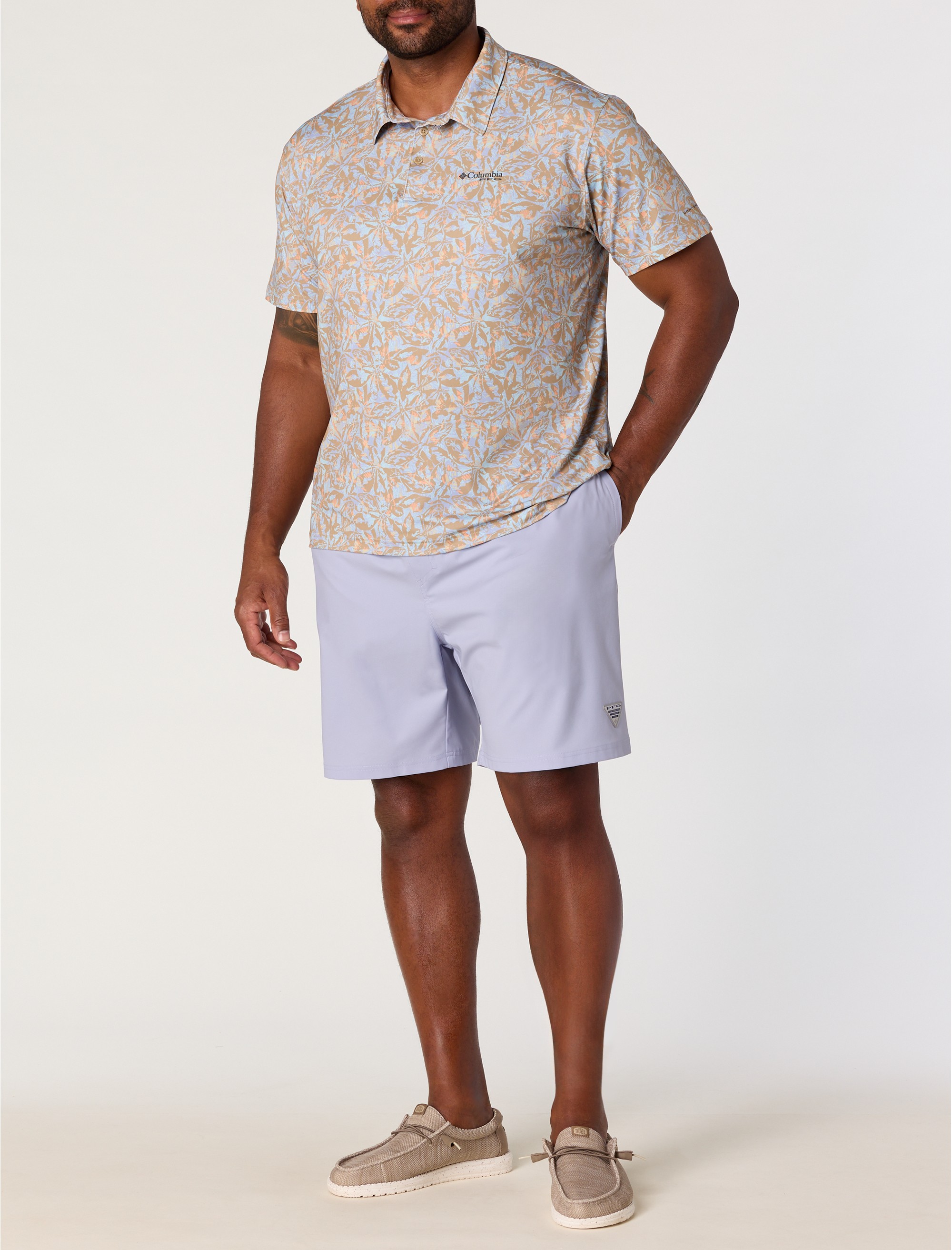 PFG Super Slack Tide™ Floral Print Polo Shirt - thumbnail 2