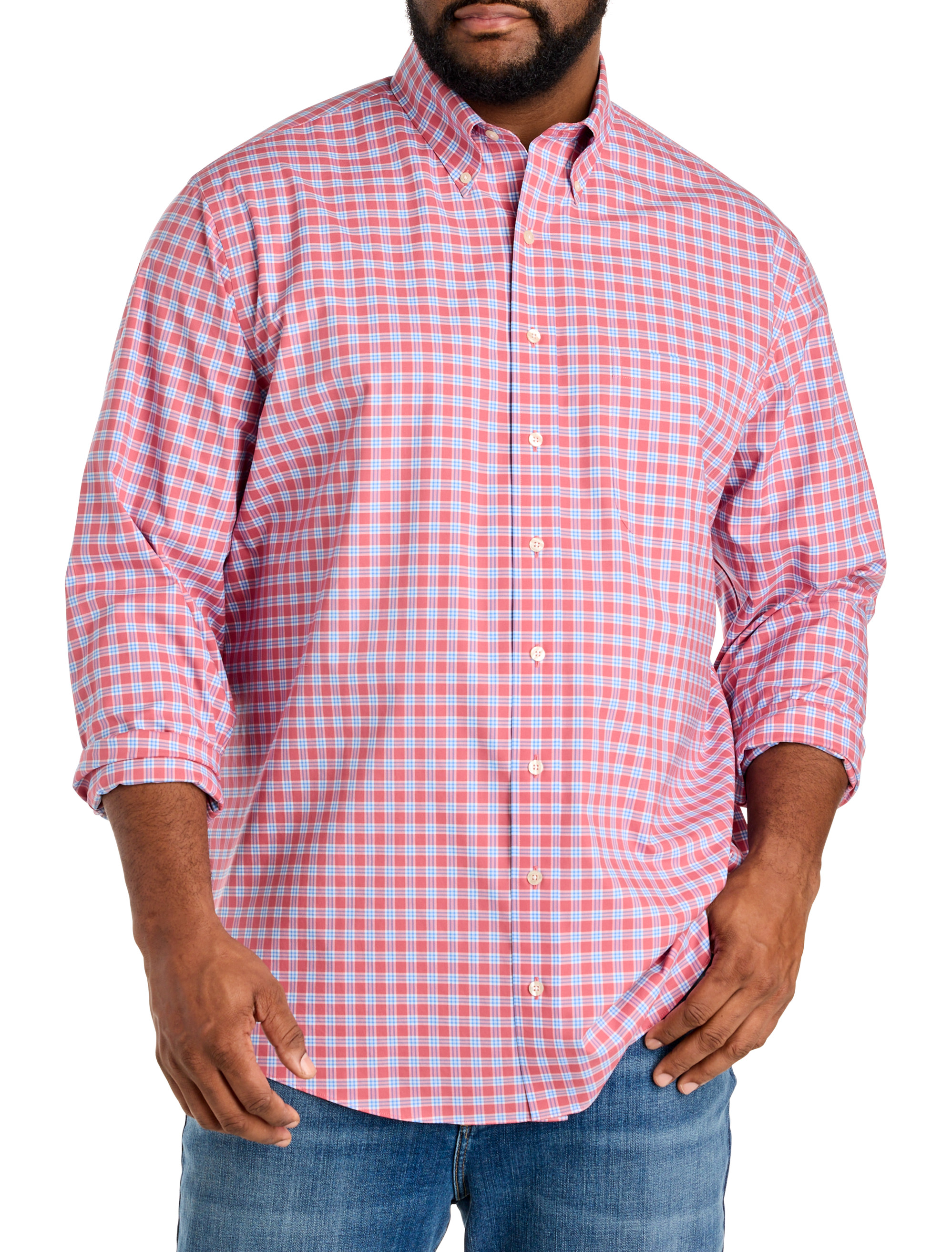 Non-Iron Novelty Check Sport Shirt