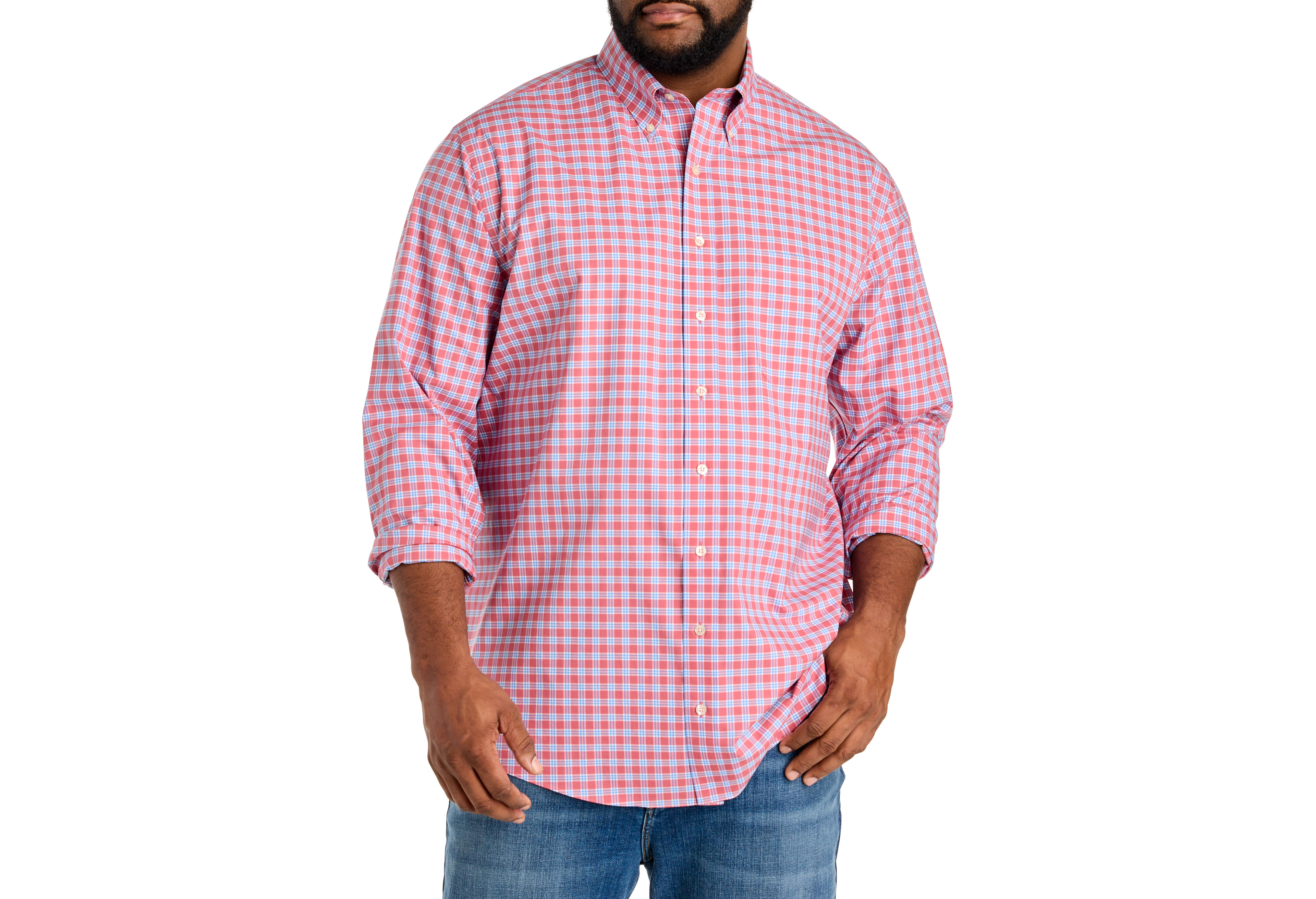 Non-Iron Novelty Check Sport Shirt