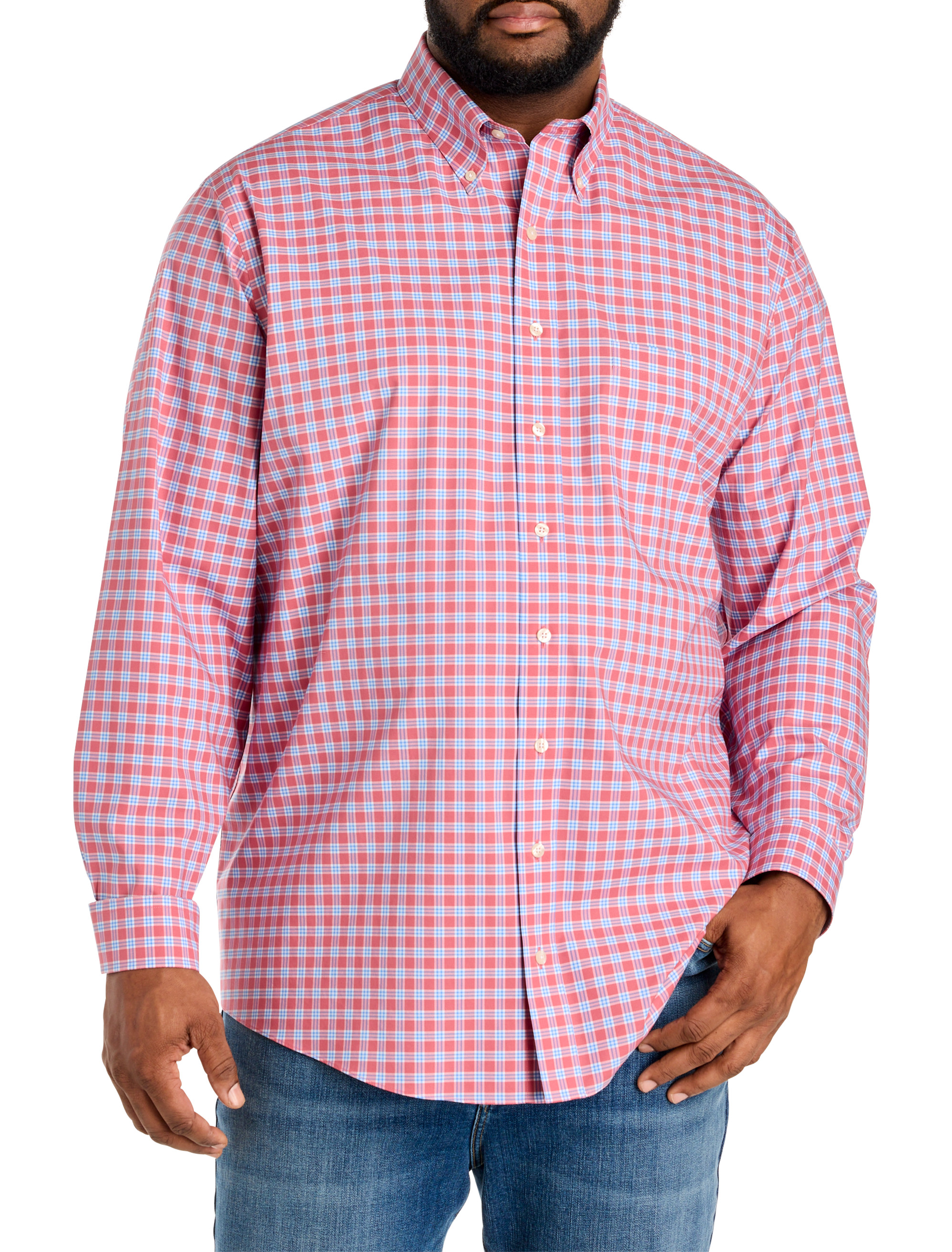 Non-Iron Novelty Check Sport Shirt