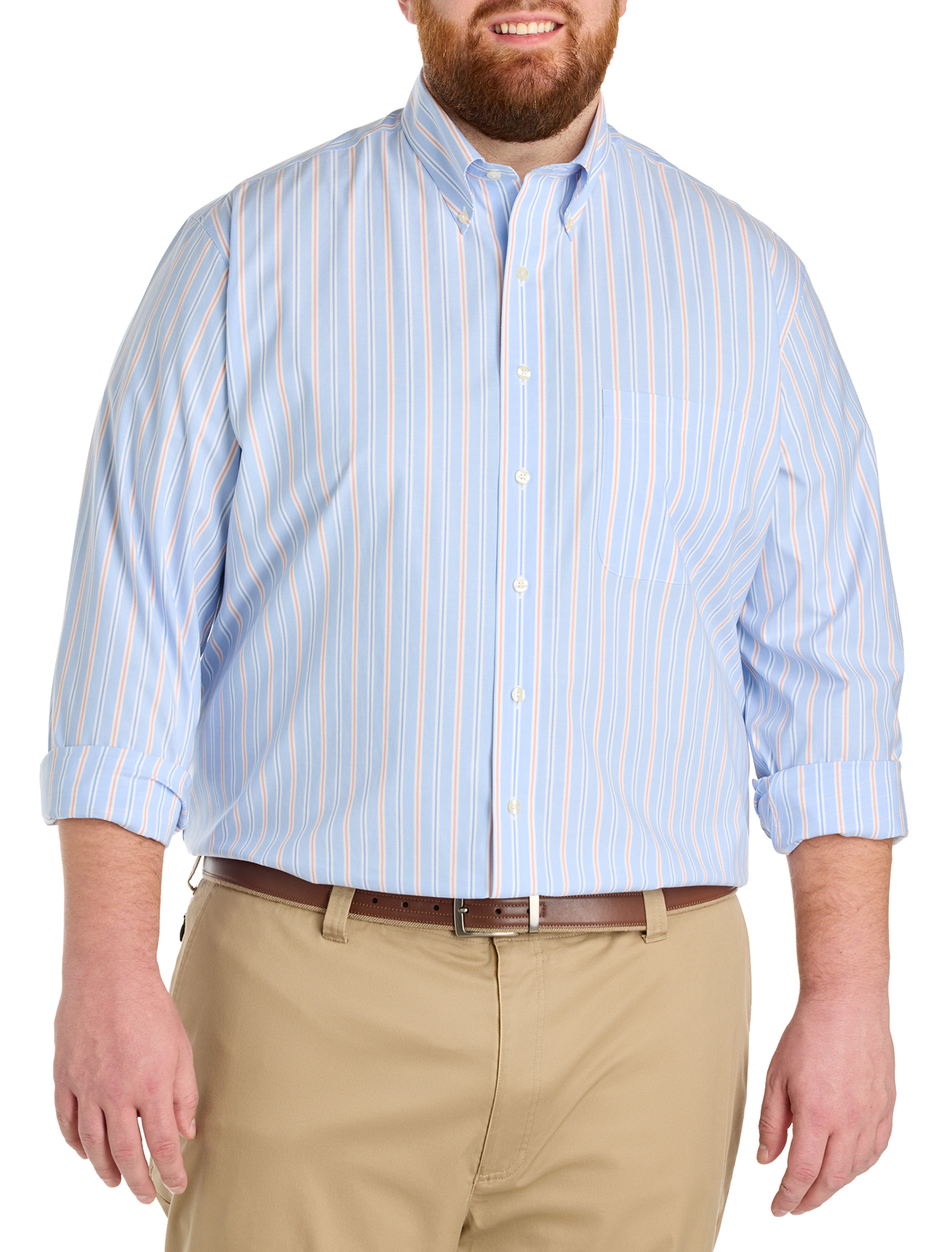 Non-Iron Novelty Stripe Sport Shirt