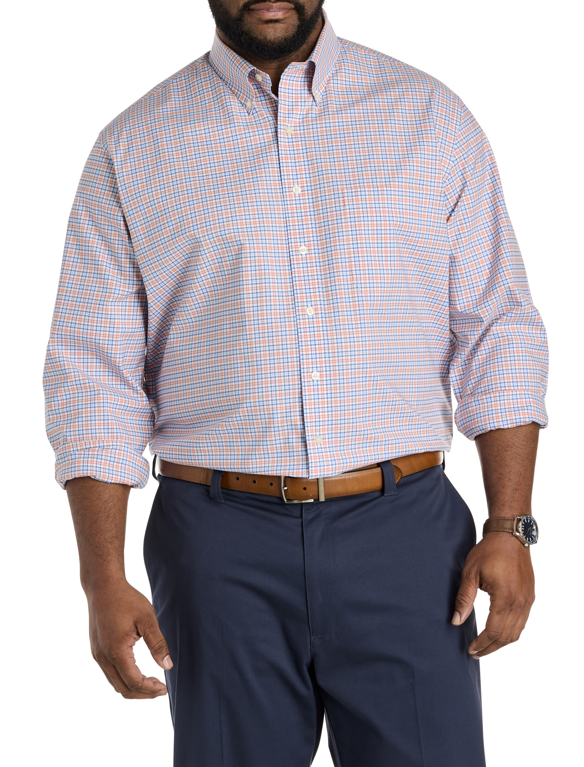 Men's Relaxed Fit Button-Down Shirts | DXL