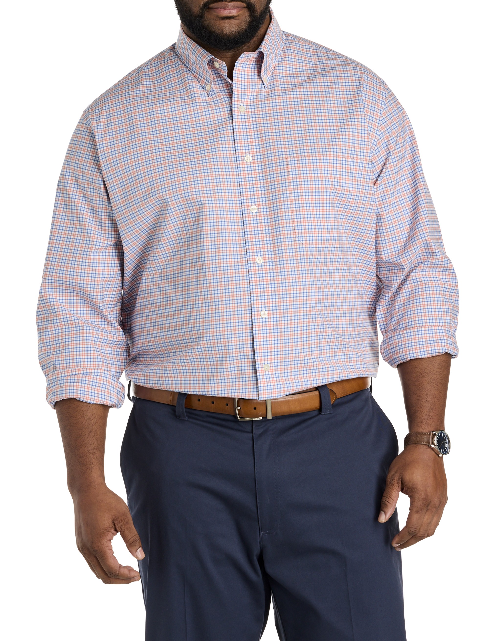 Non-Iron Novelty Check Sport Shirt