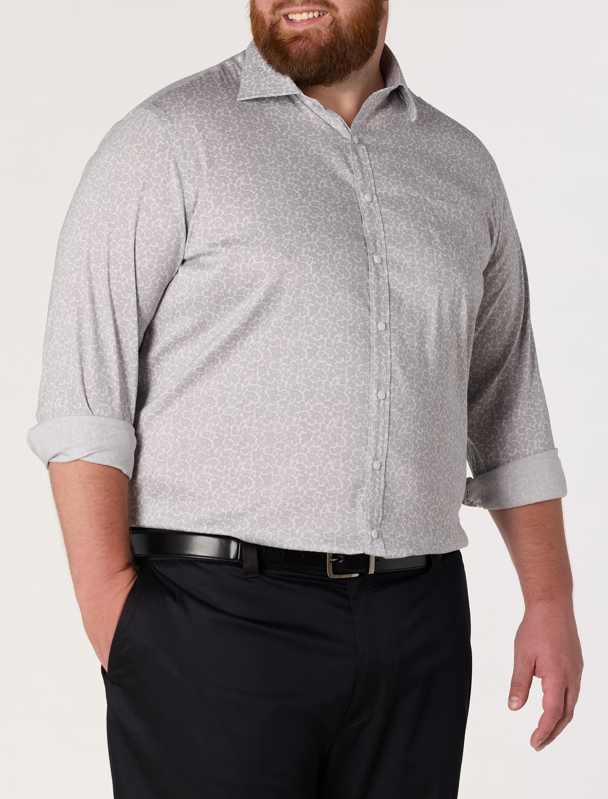 Tonal Paisley Performance Dress Shirt