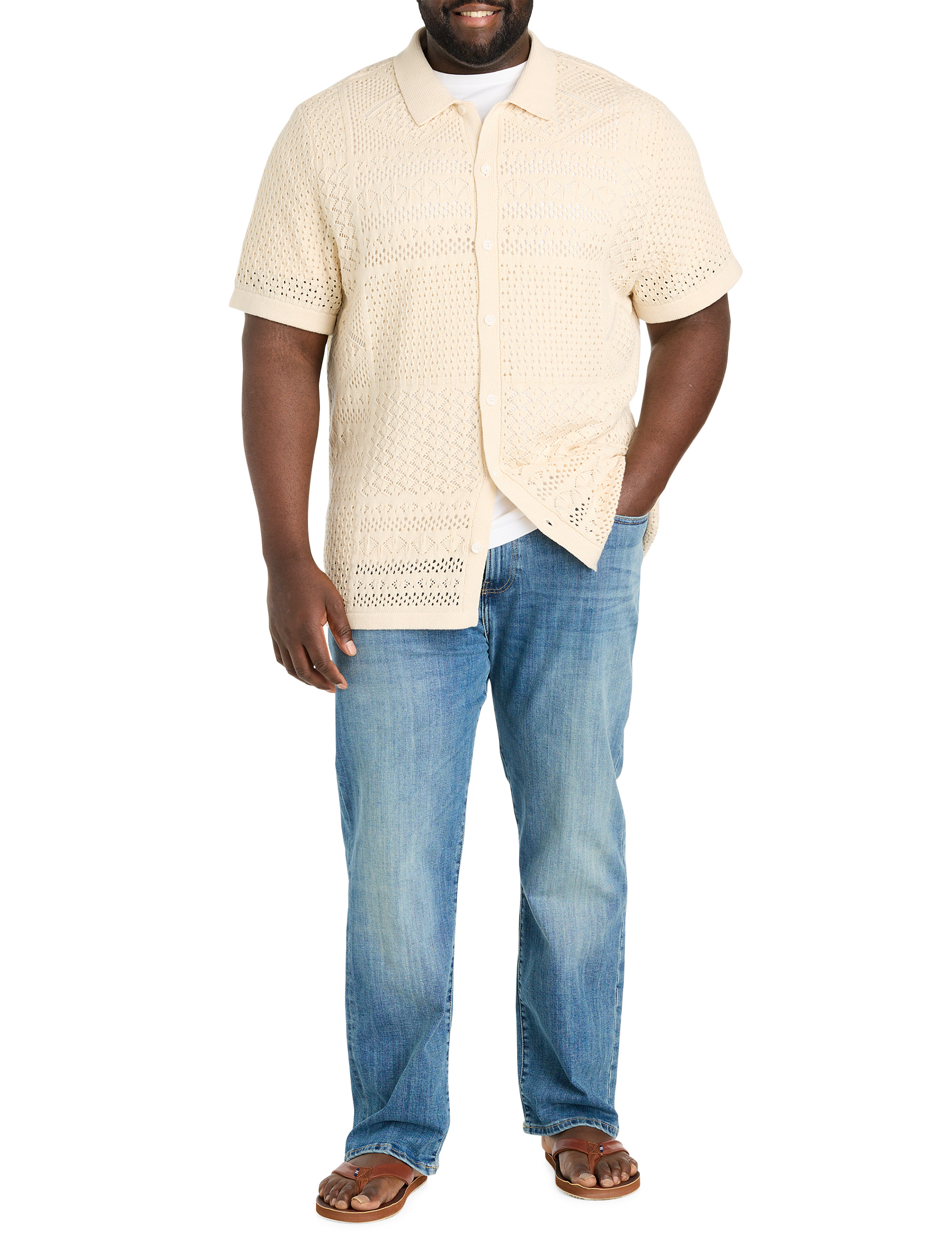 Crochet Button-Up Sweater