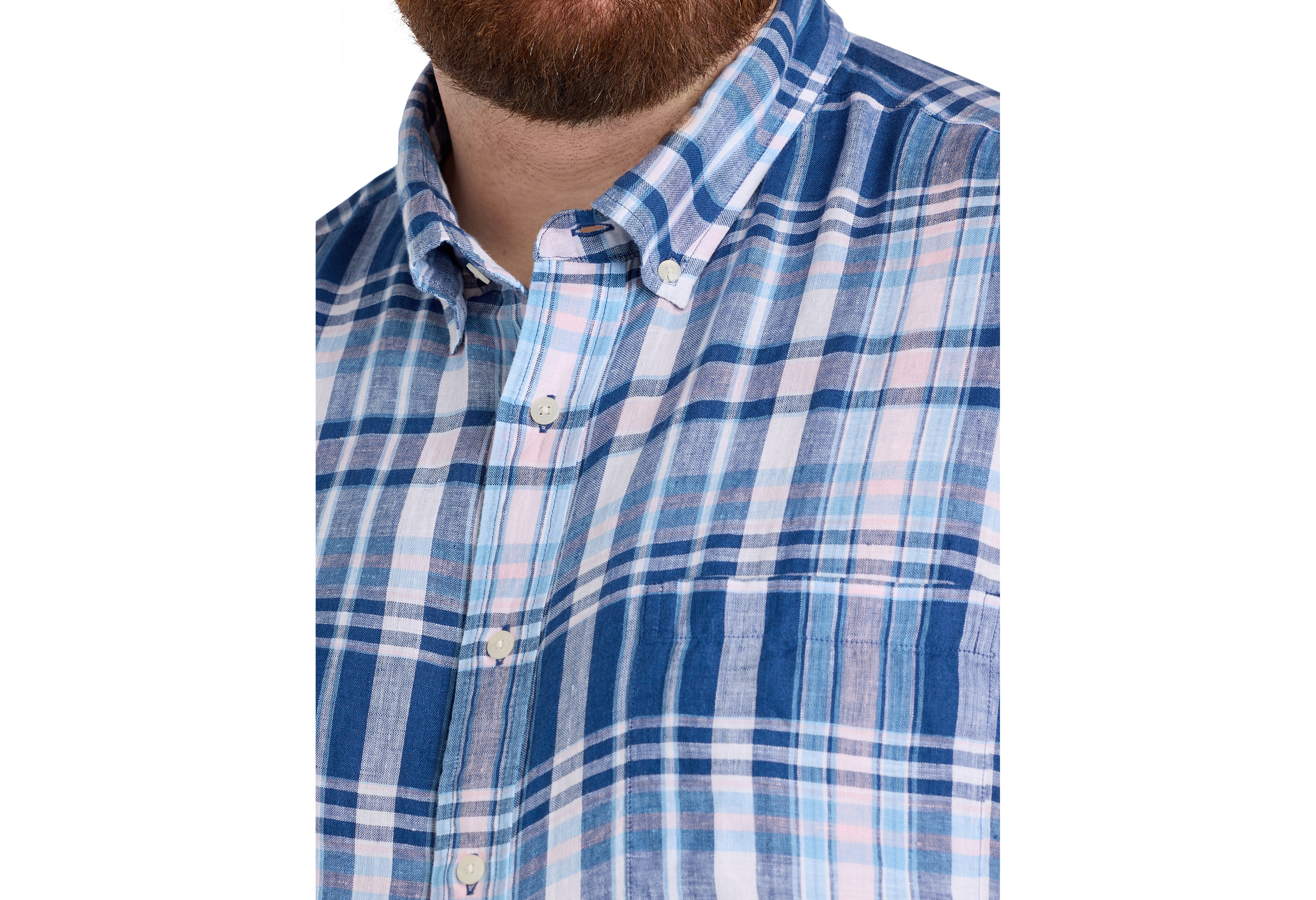 Pelican Point Plaid Linen Sport Shirt