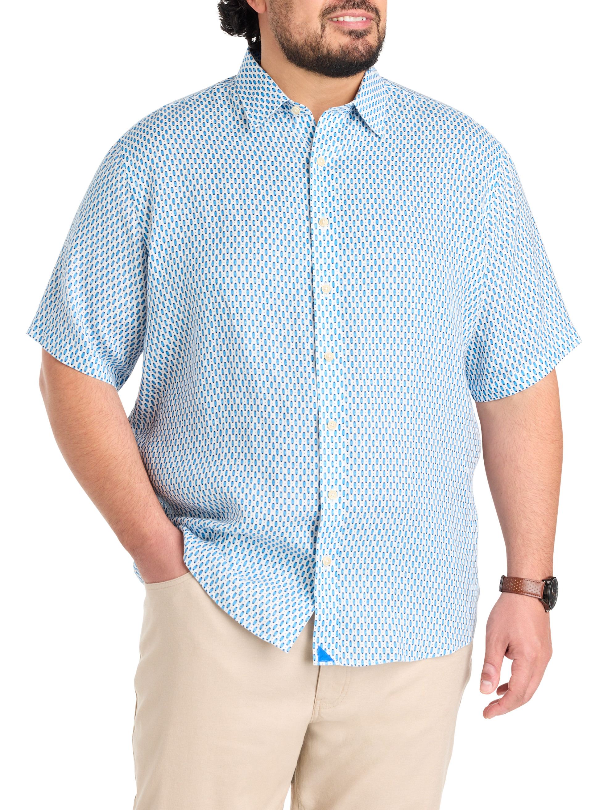 Big + Tall | UNTUCKit Fit By DXL Redcroft Linen Sport Shirt | DXL