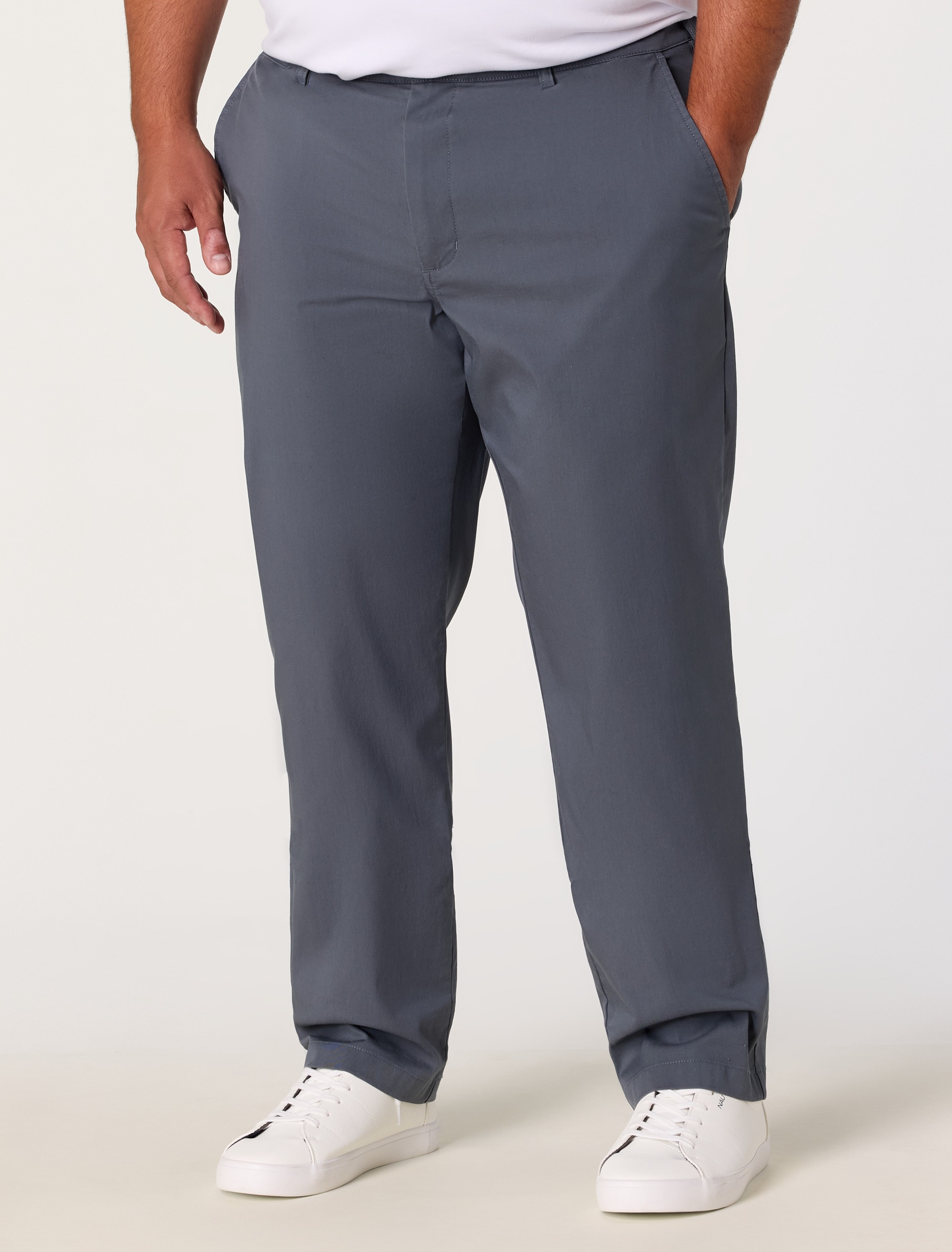 Men's Light Grey Formal Pants | DXL