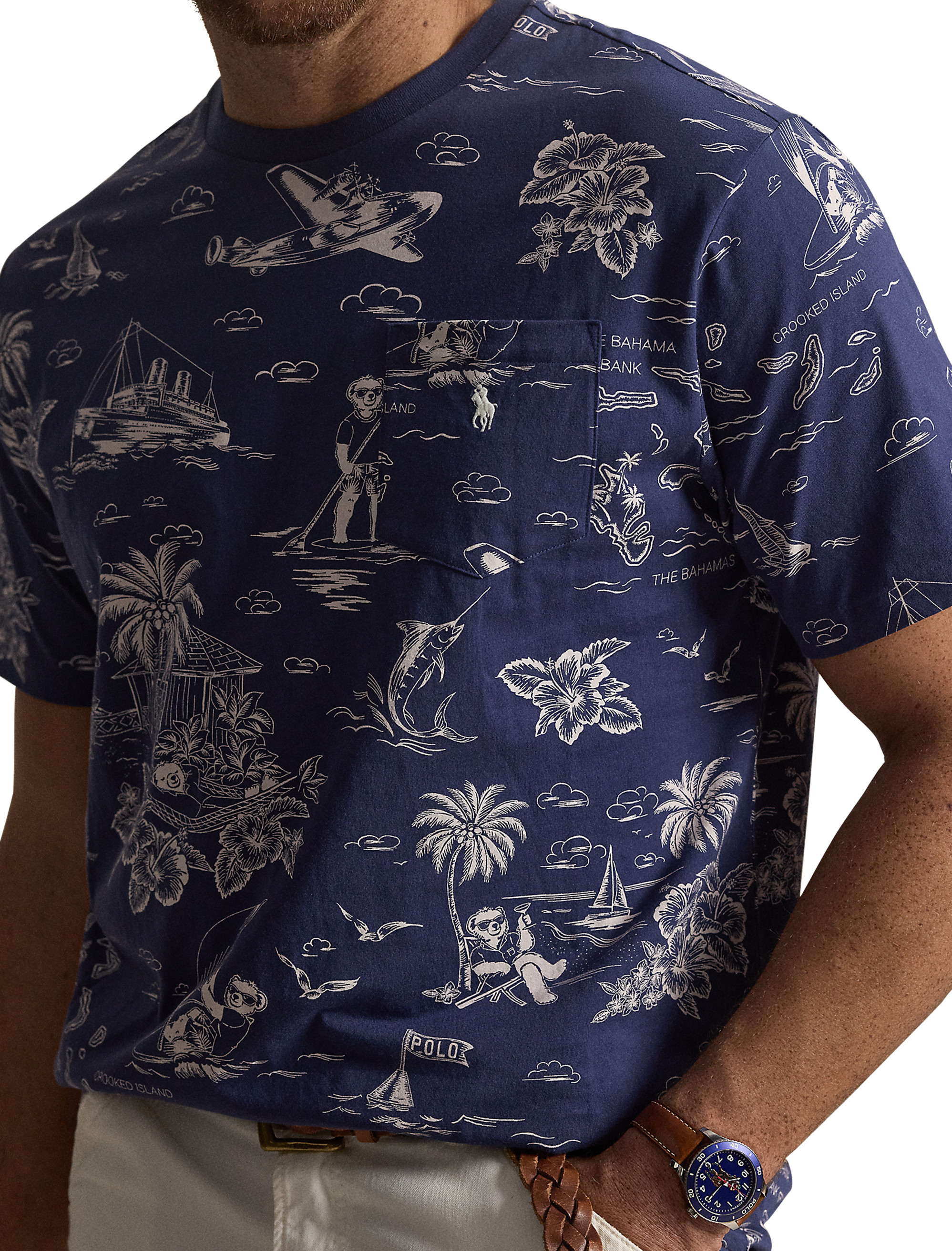 Printed Harbor Island Bear T-Shirt