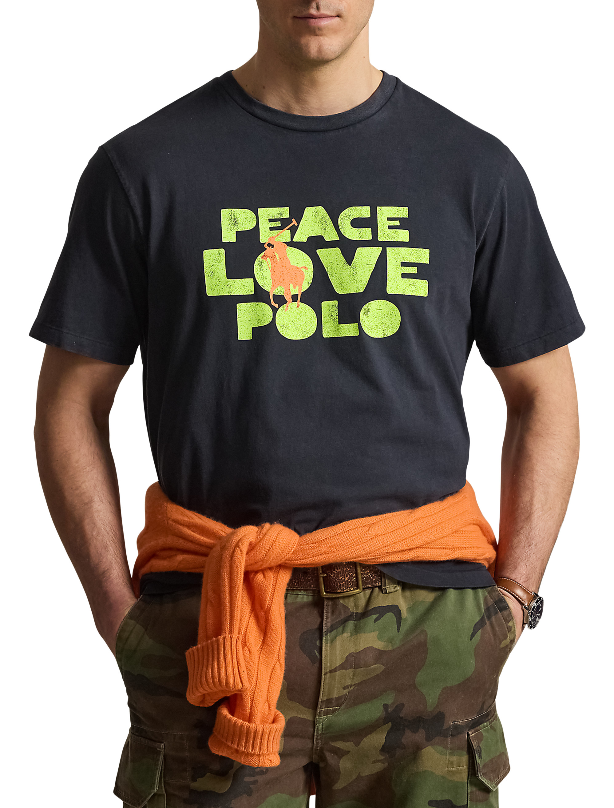 Peace Love Polo Graphic Tee