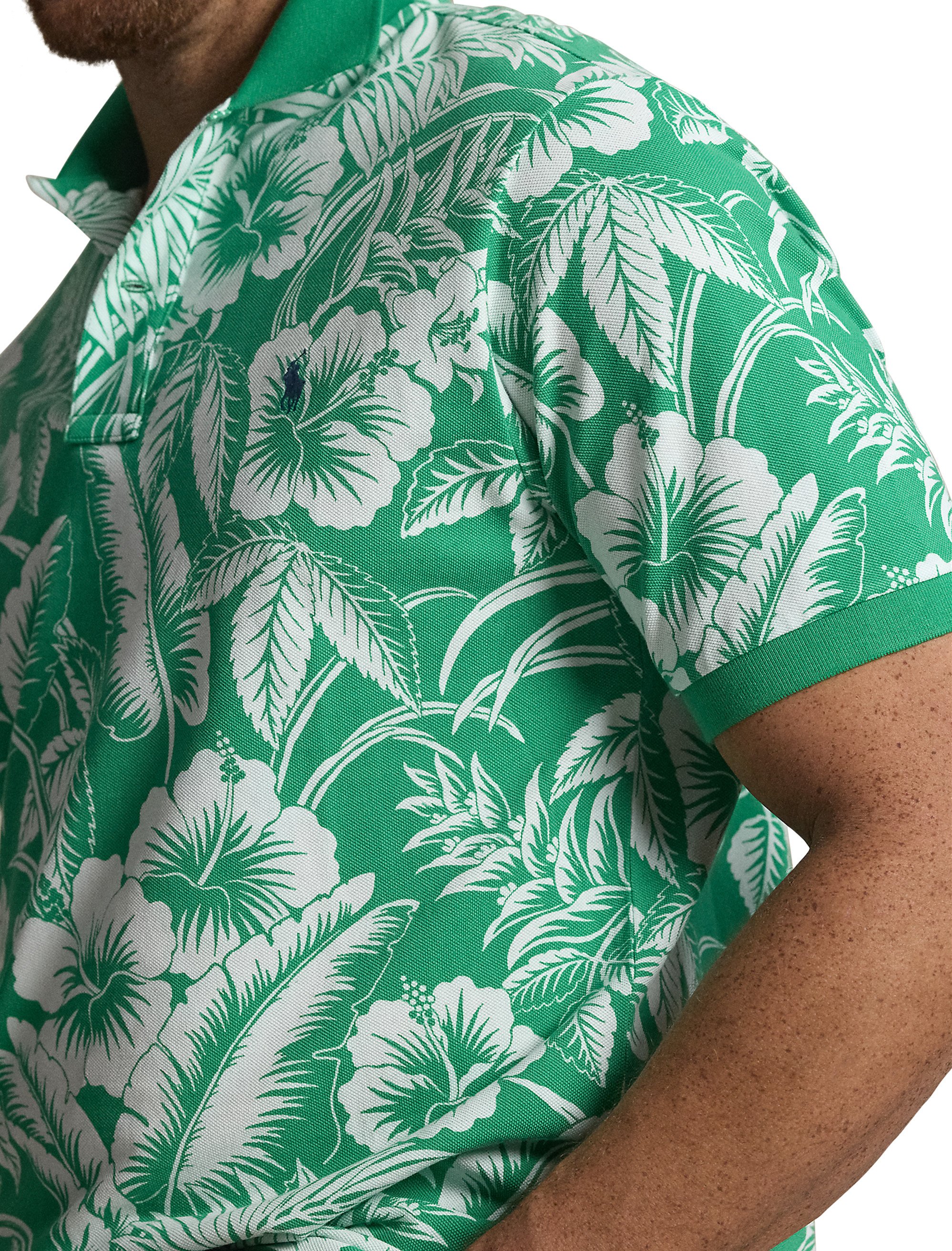 Sweetheart Floral Mesh Polo Shirt