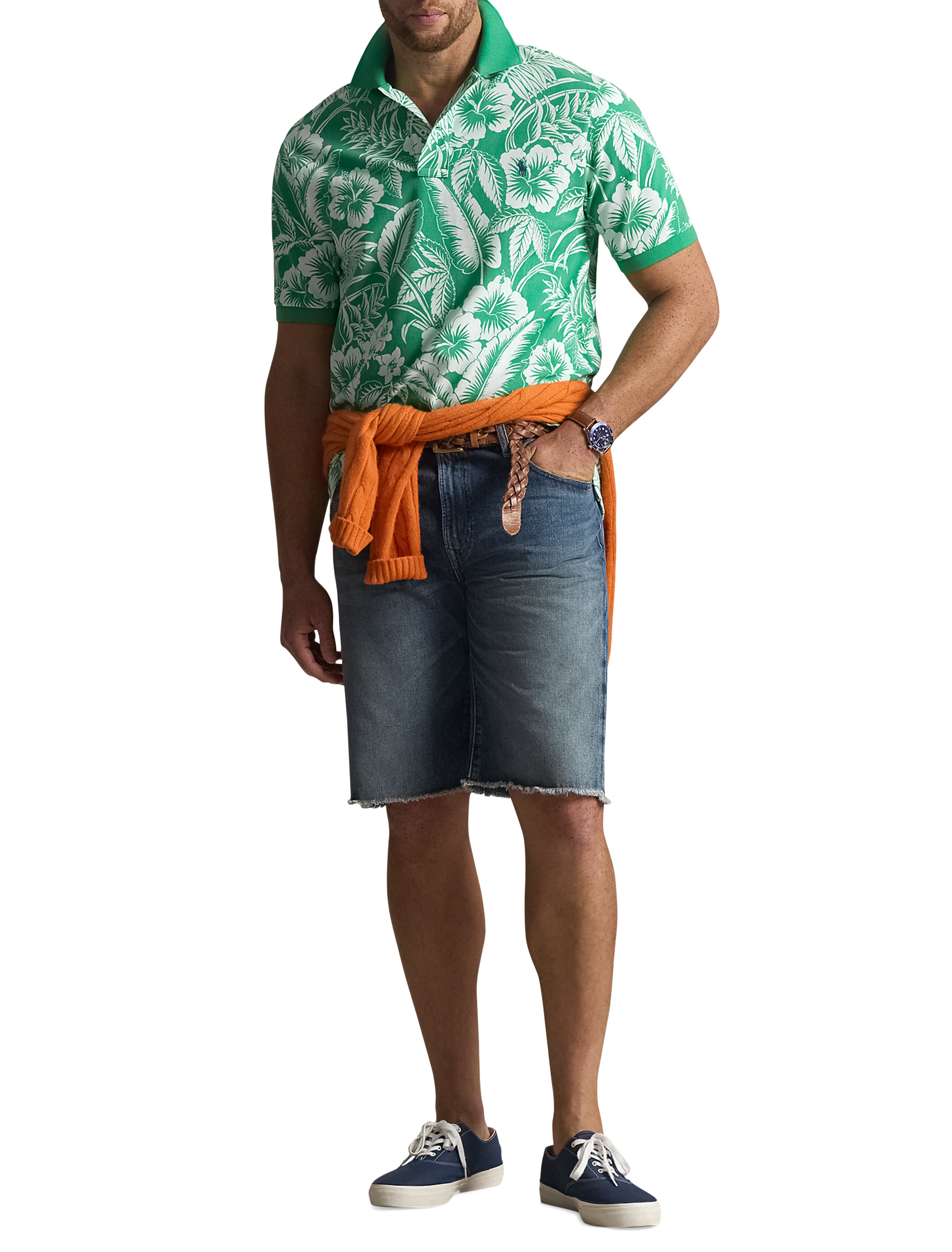 Sweetheart Floral Mesh Polo Shirt