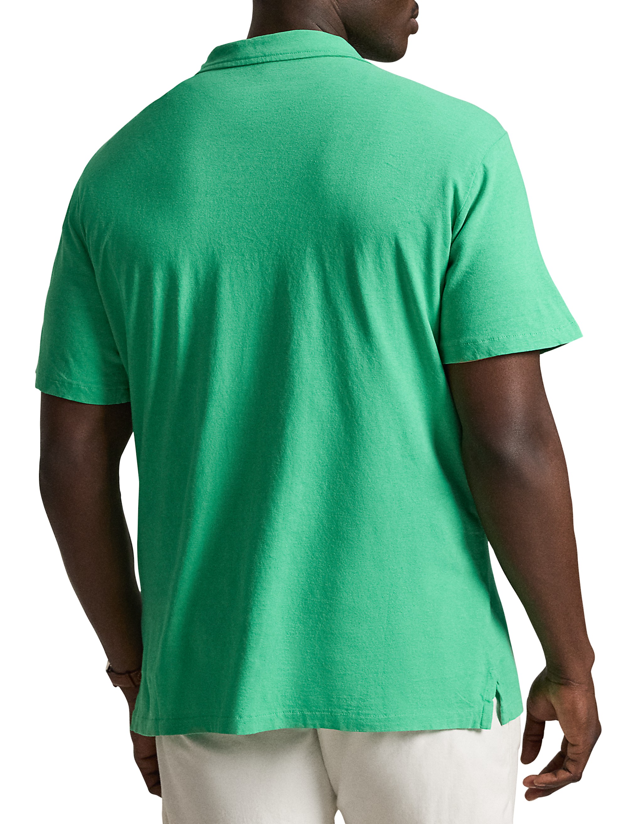 Cotton-Blend Johnny Collar Polo Shirt - thumbnail 4