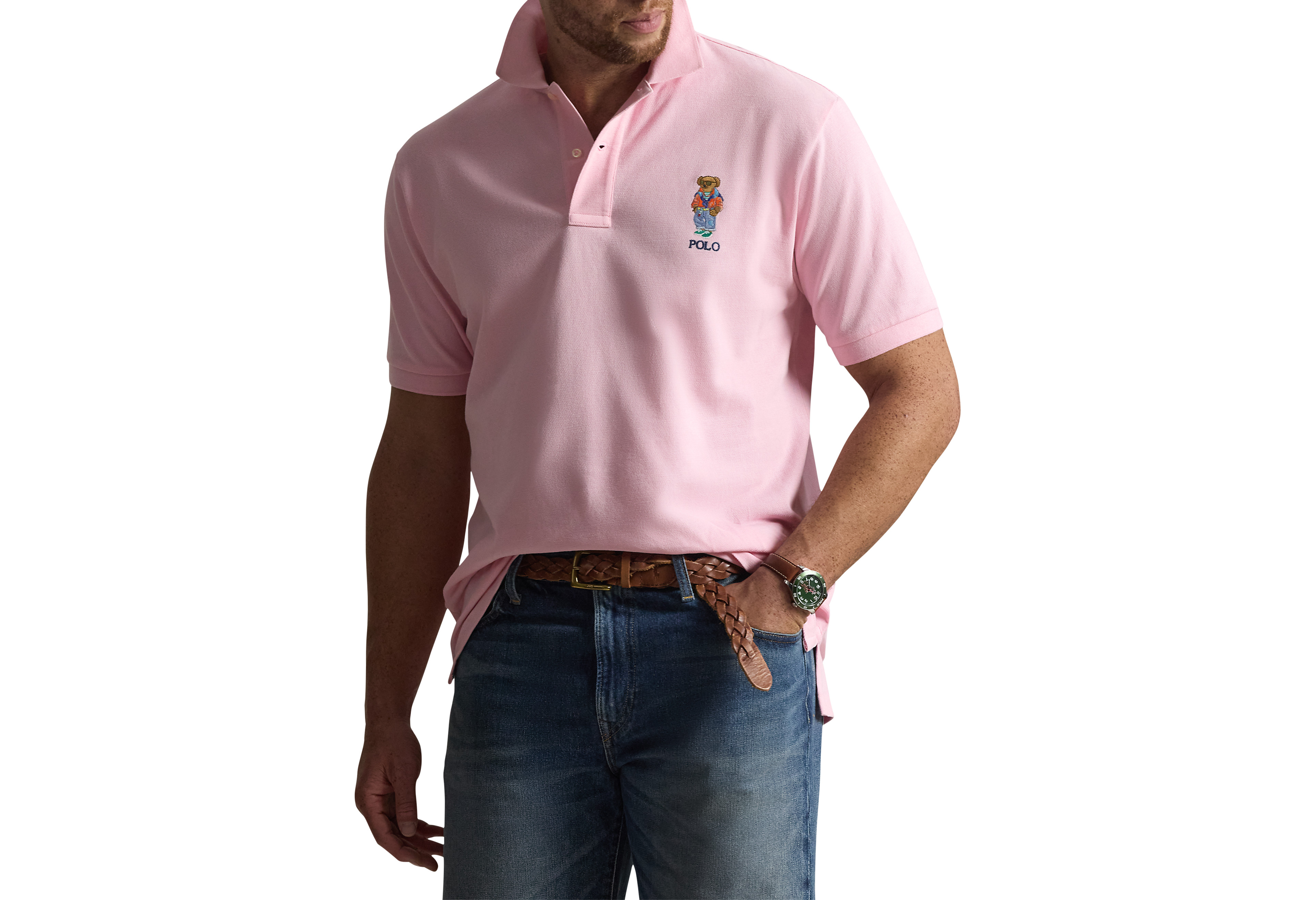 Summer Bear Mesh Polo Shirt