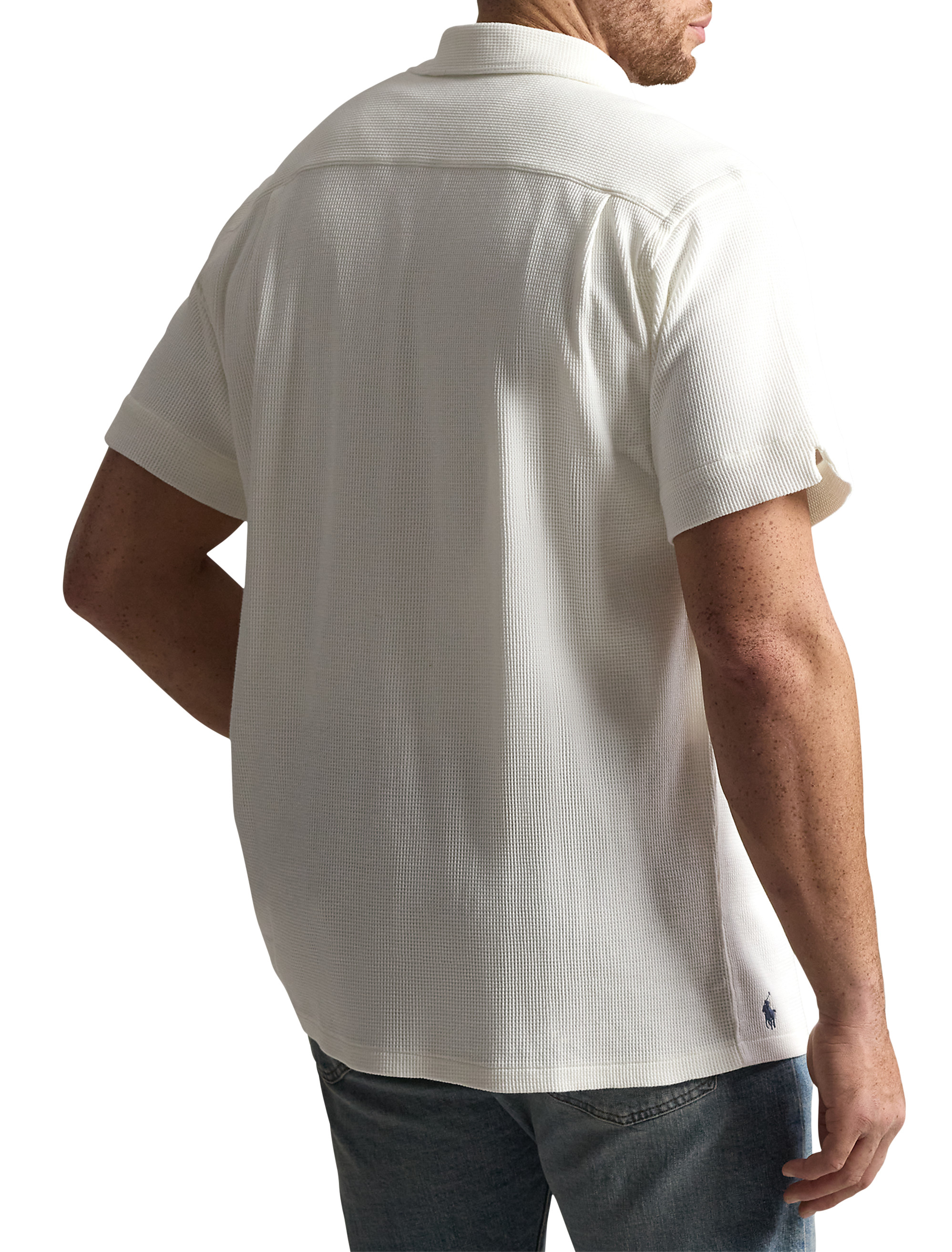 Waffle Knit Camp Shirt
