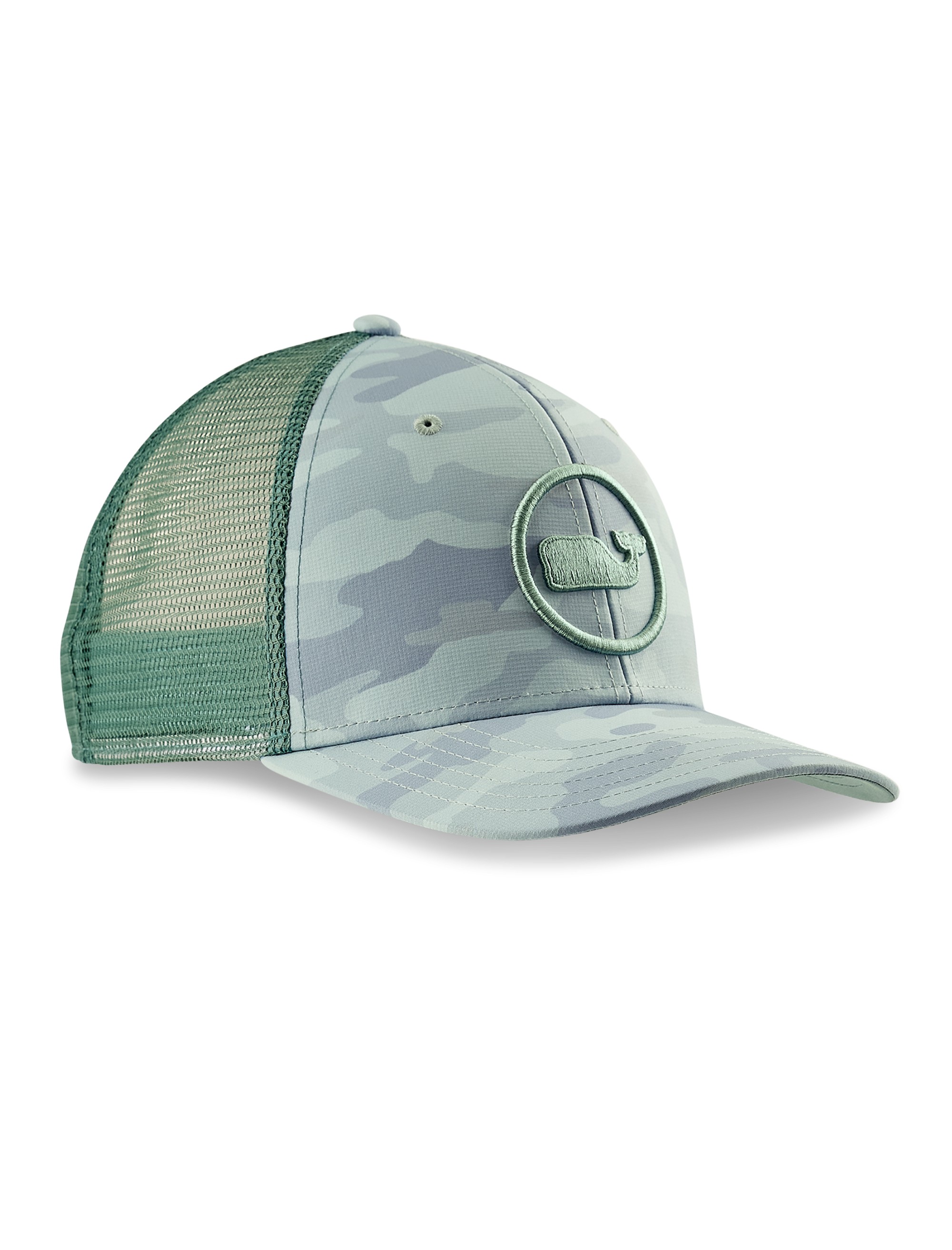 Performance Camo Whale Dot Trucker Hat
