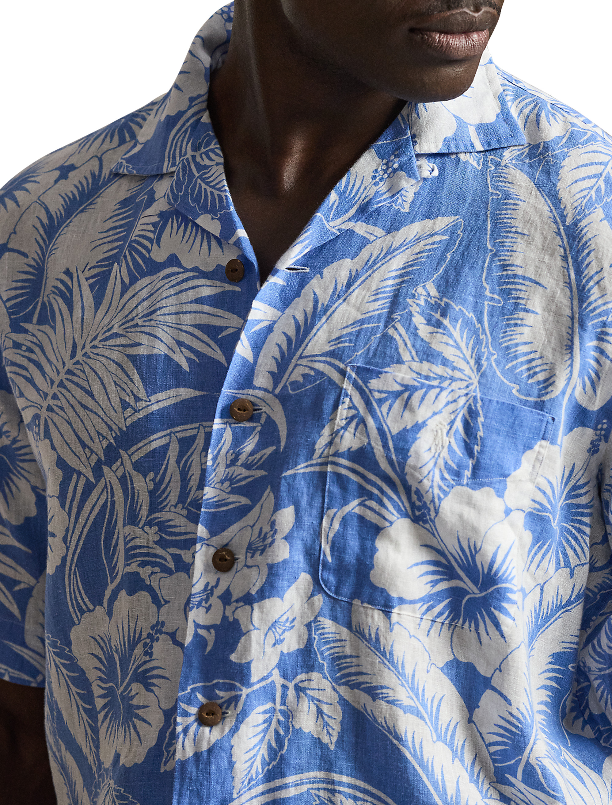 Sweetheart Linen Floral Sport Shirt