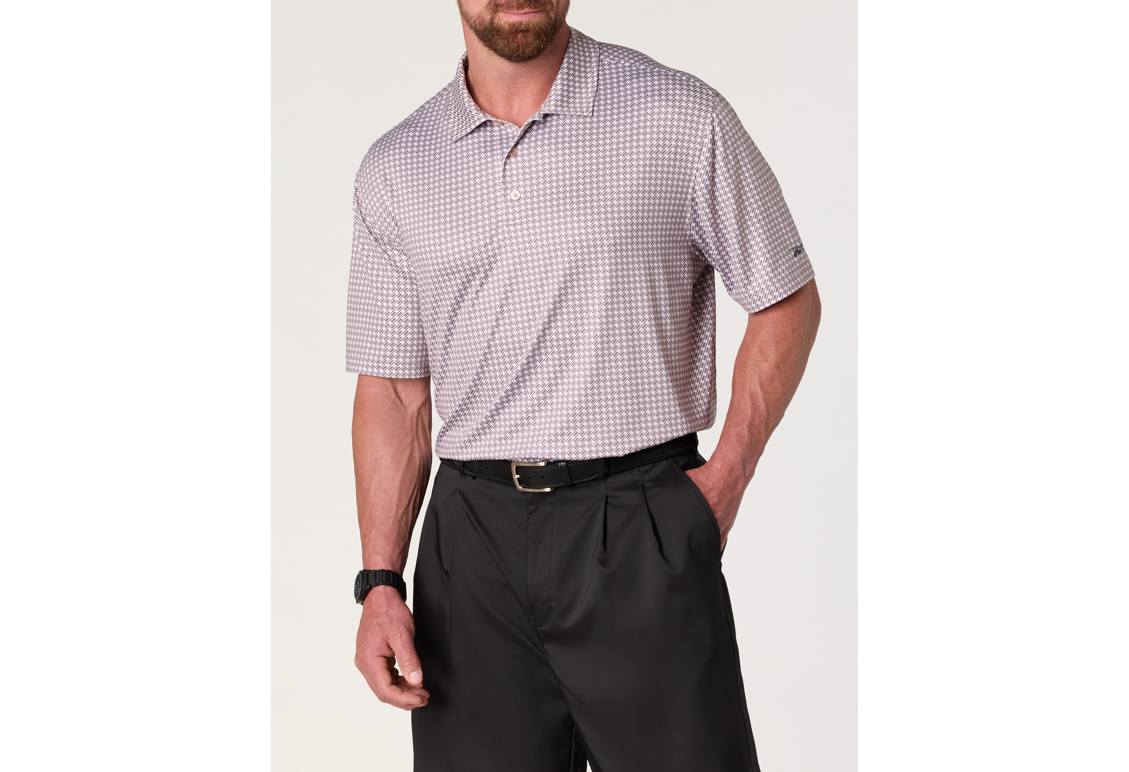 Basketweave Performance Polo Shirt