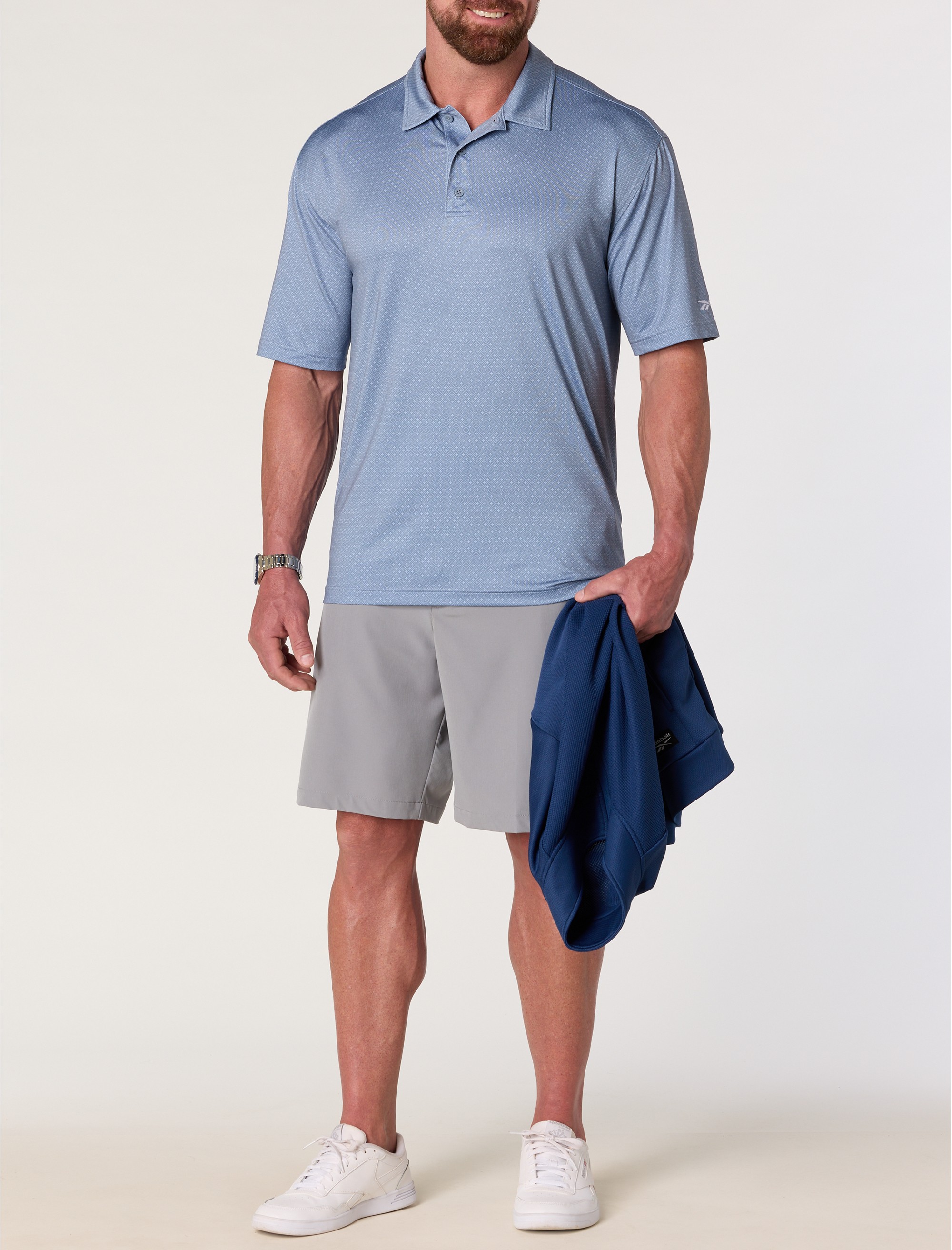 Geometric Dot Performance Polo Shirt - thumbnail 5
