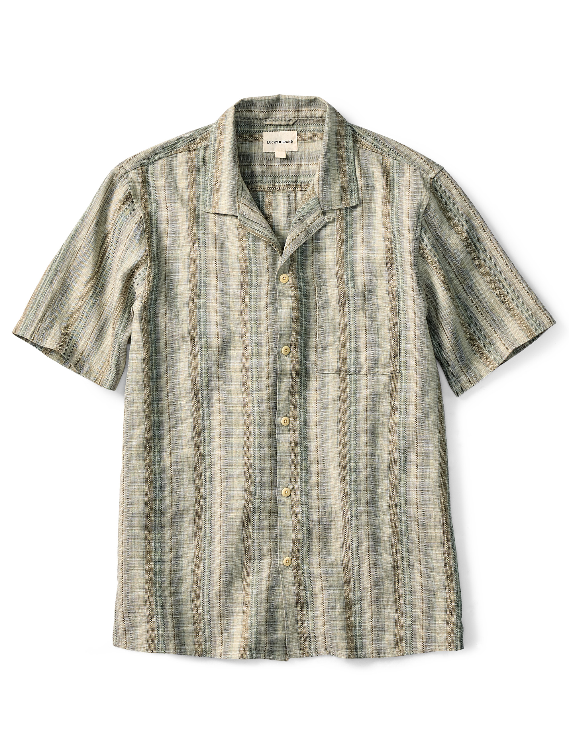 Linen-Blend Camp Shirt
