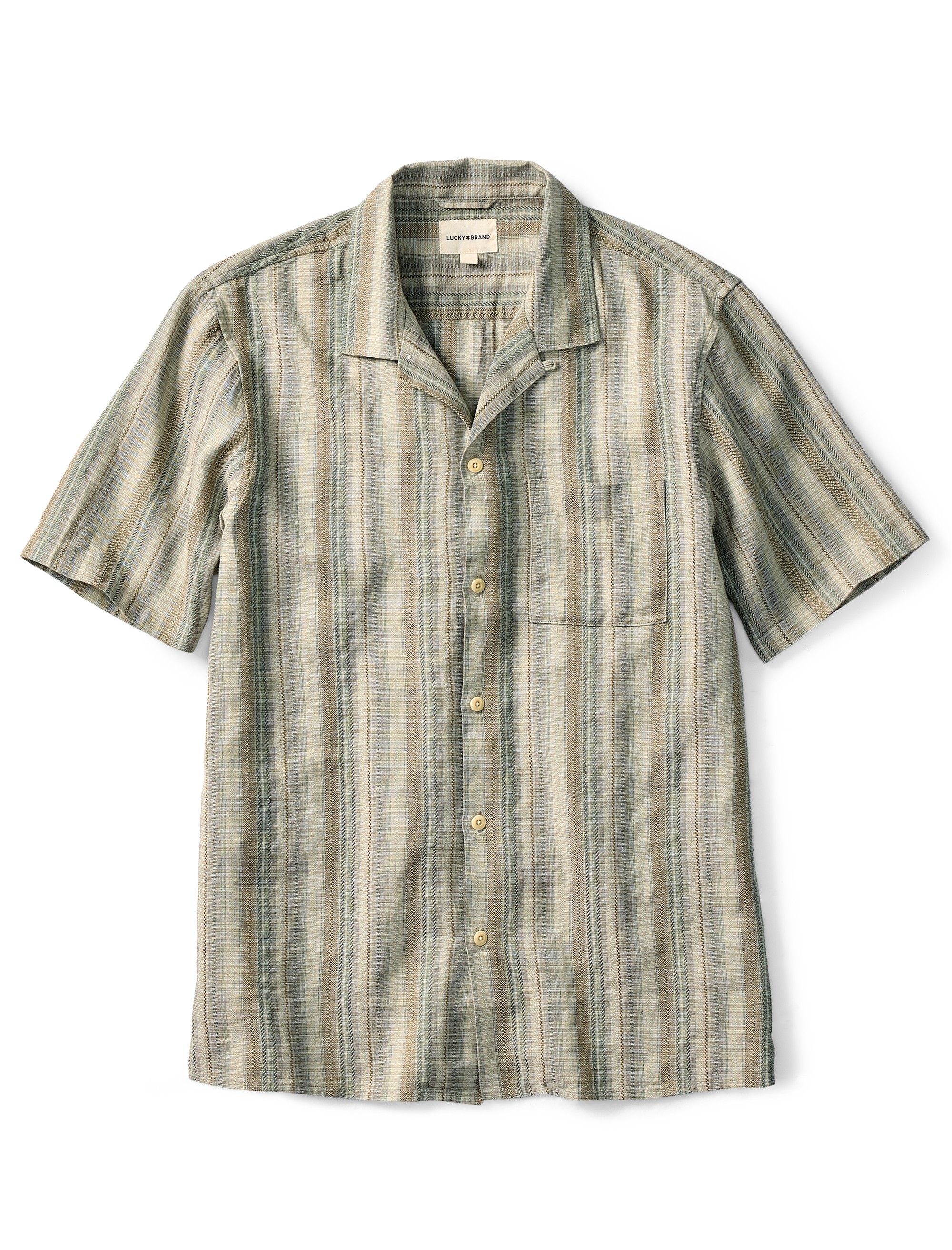 Linen-Blend Camp Shirt