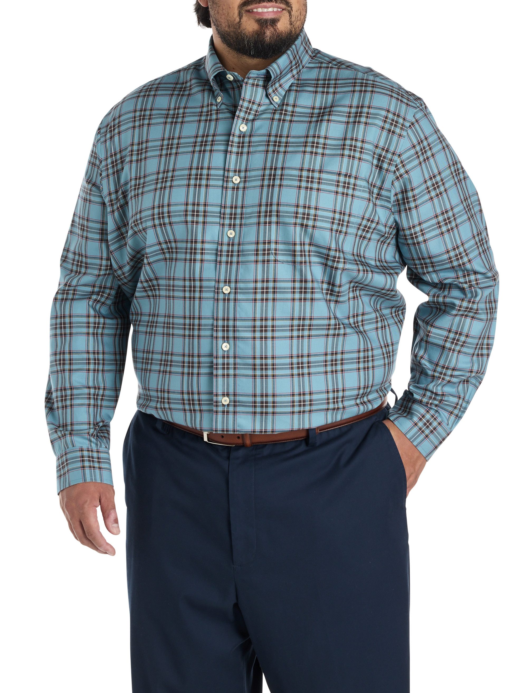 Non-Iron Tartan Plaid Sport Shirt
