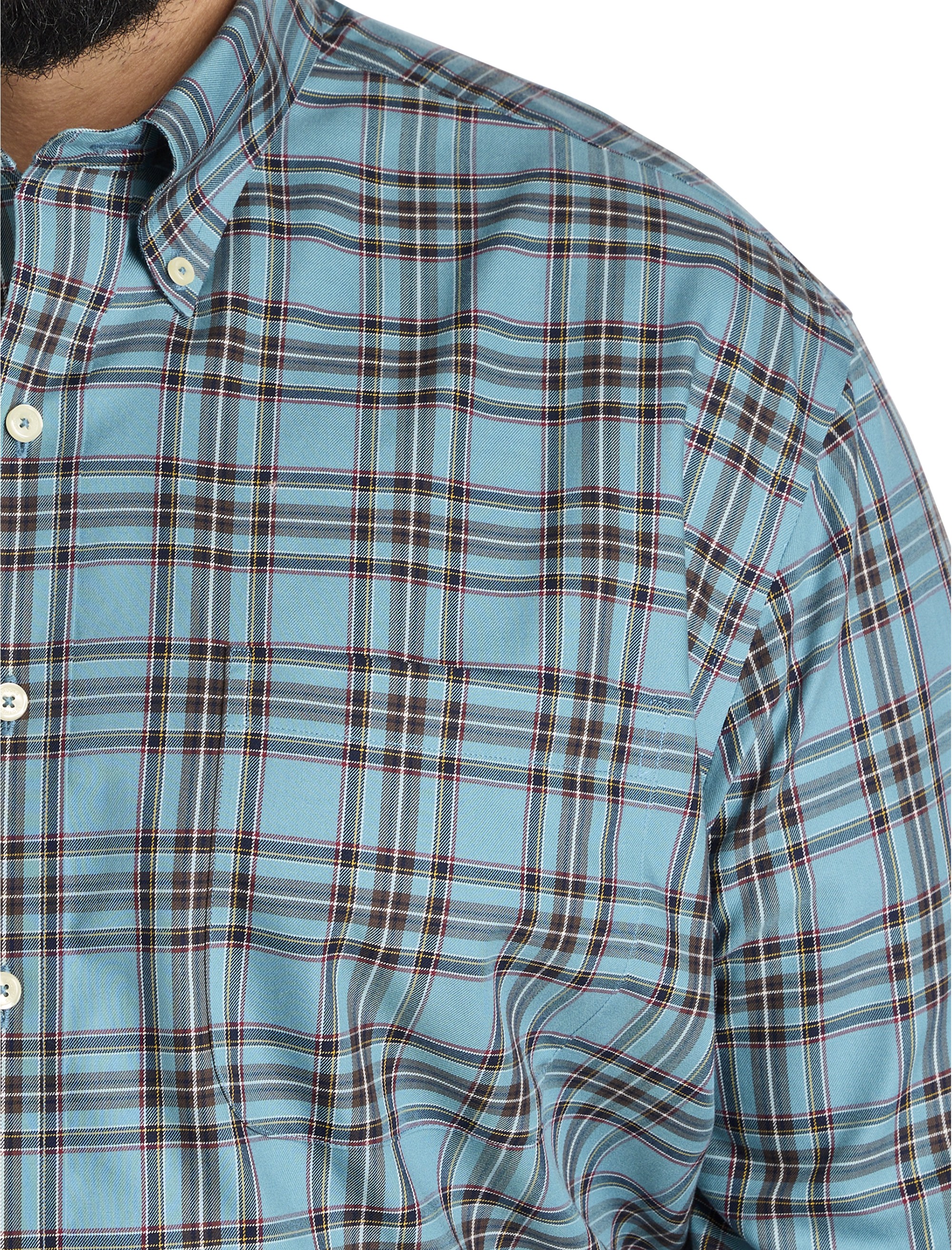 Non-Iron Tartan Plaid Sport Shirt - thumbnail 3