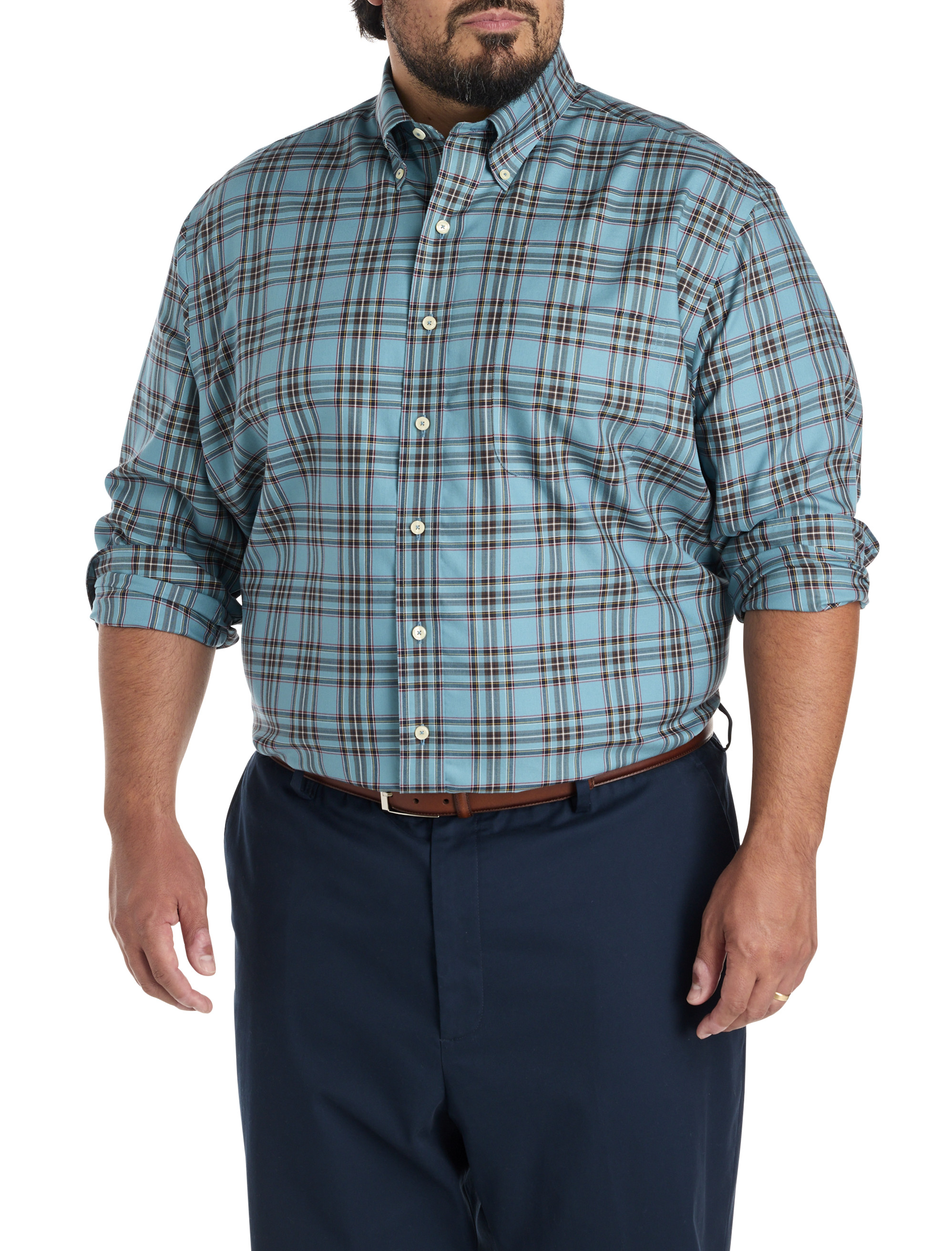 Non-Iron Tartan Plaid Sport Shirt