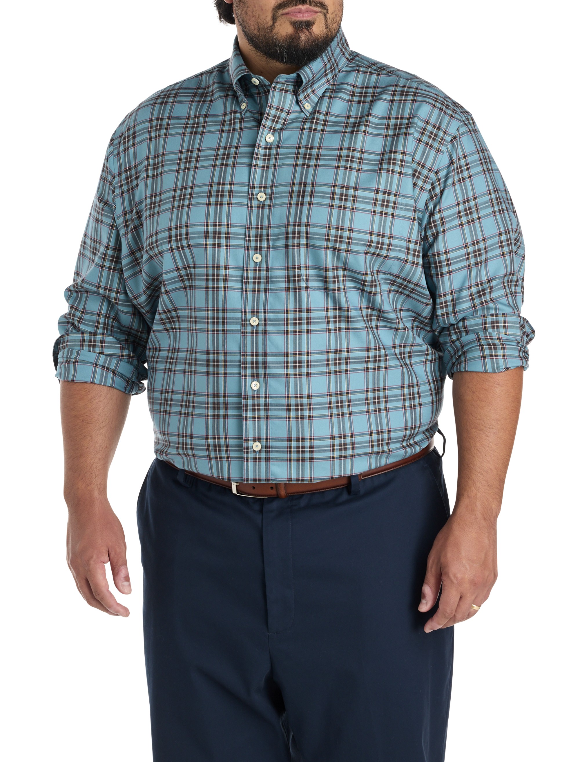 Non-Iron Tartan Plaid Sport Shirt