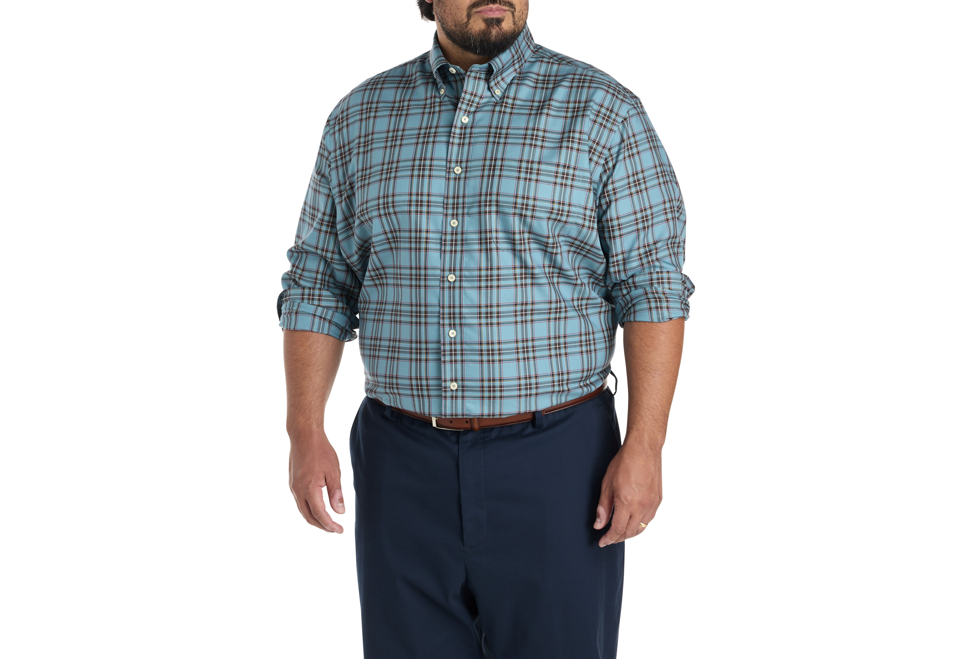 Non-Iron Tartan Plaid Sport Shirt