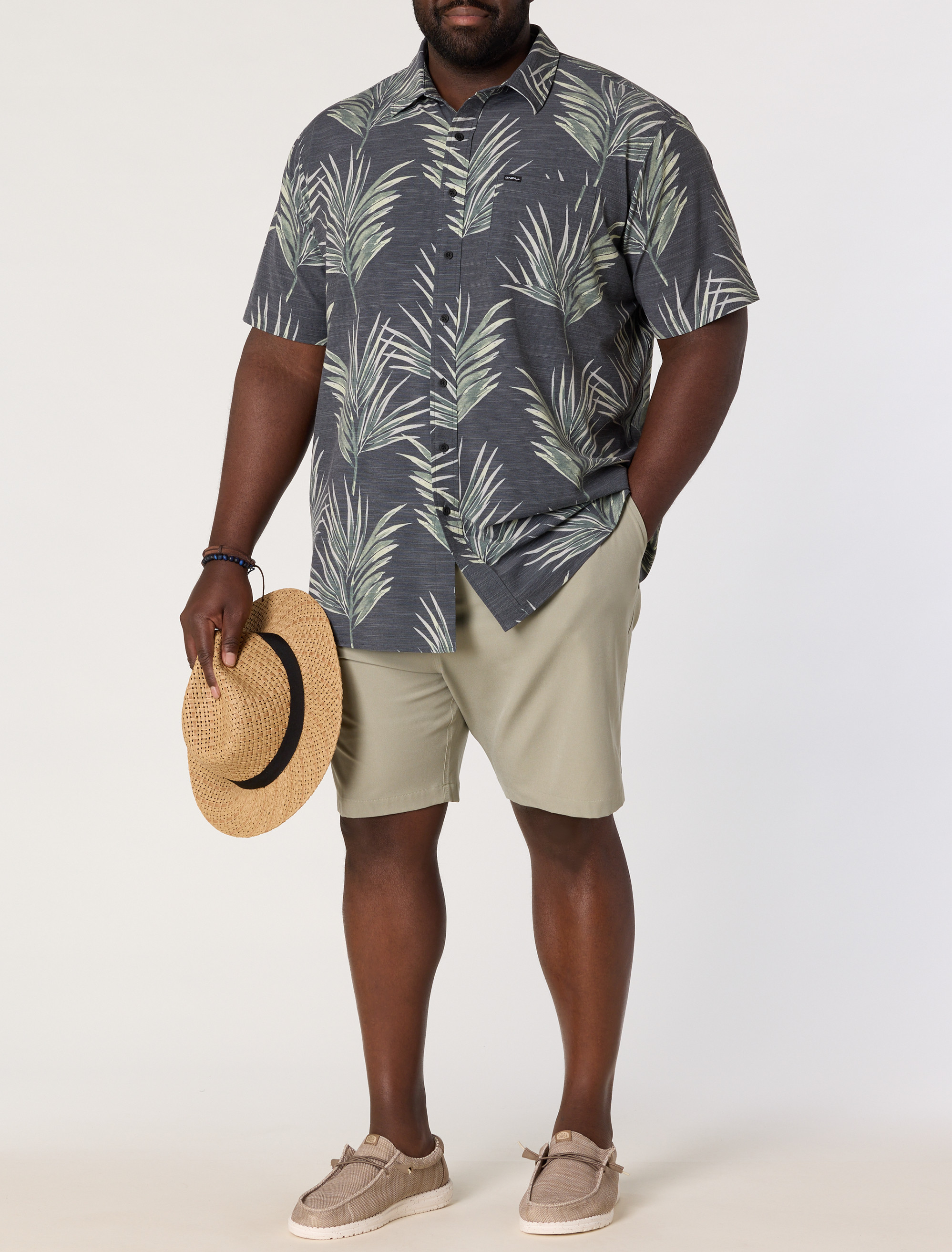 Leaf Print Performance Sport Shirt