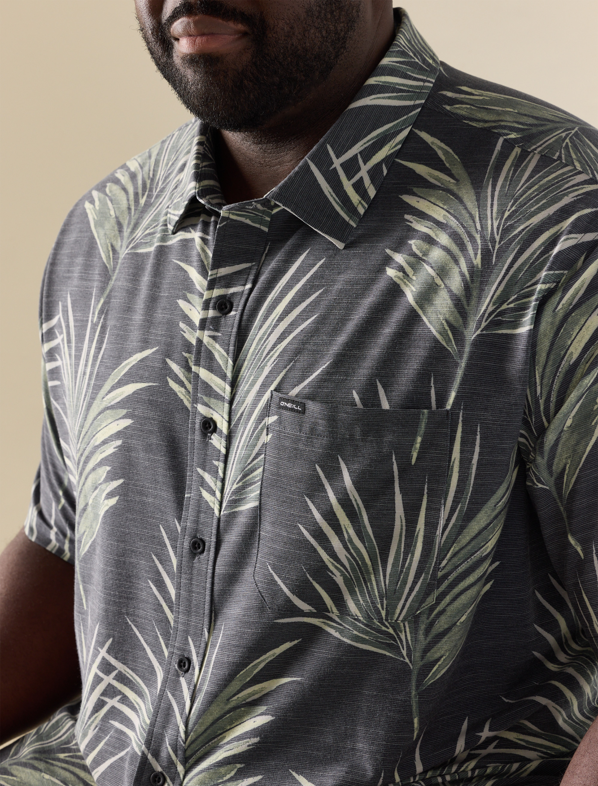 Leaf Print Performance Sport Shirt