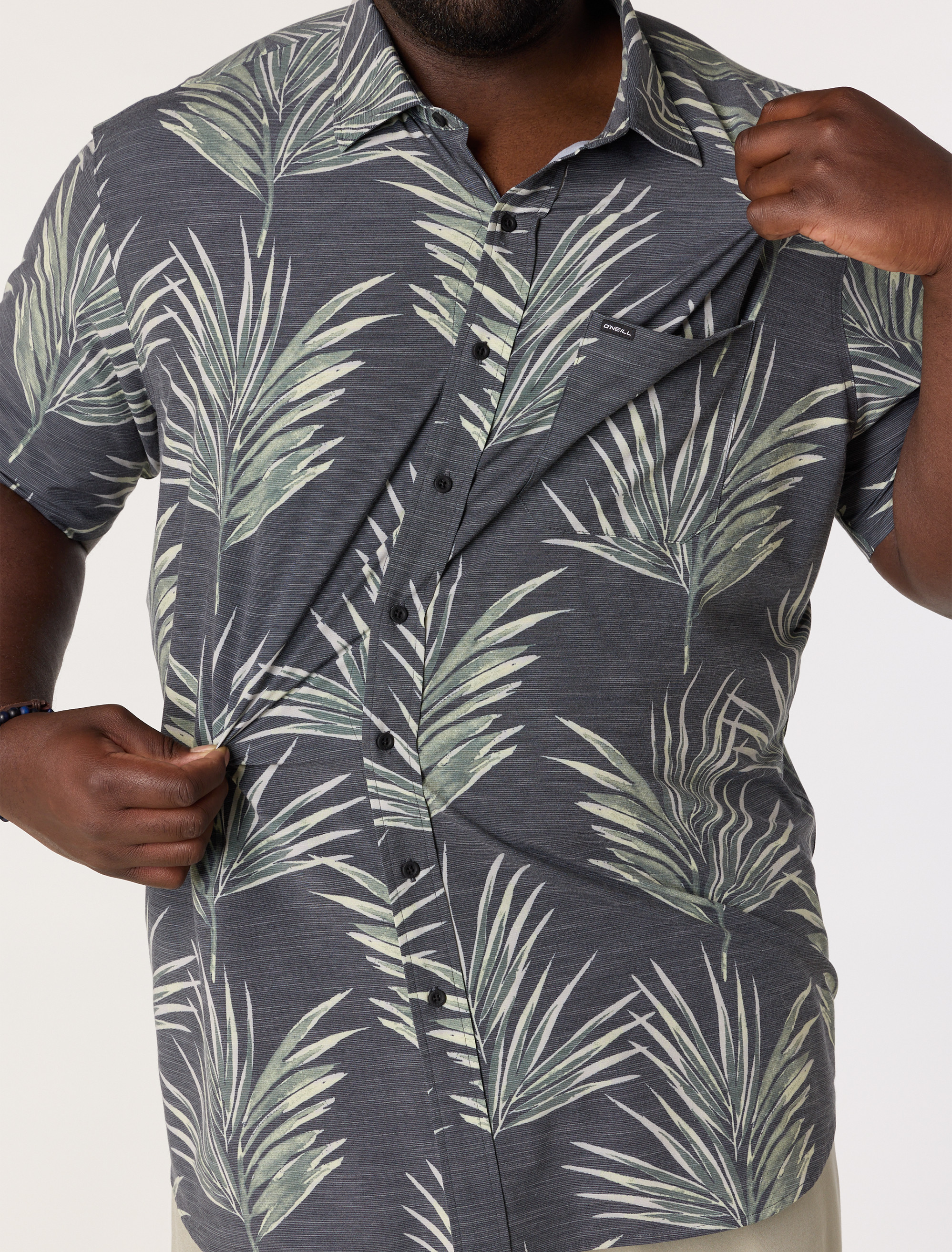 Leaf Print Performance Sport Shirt
