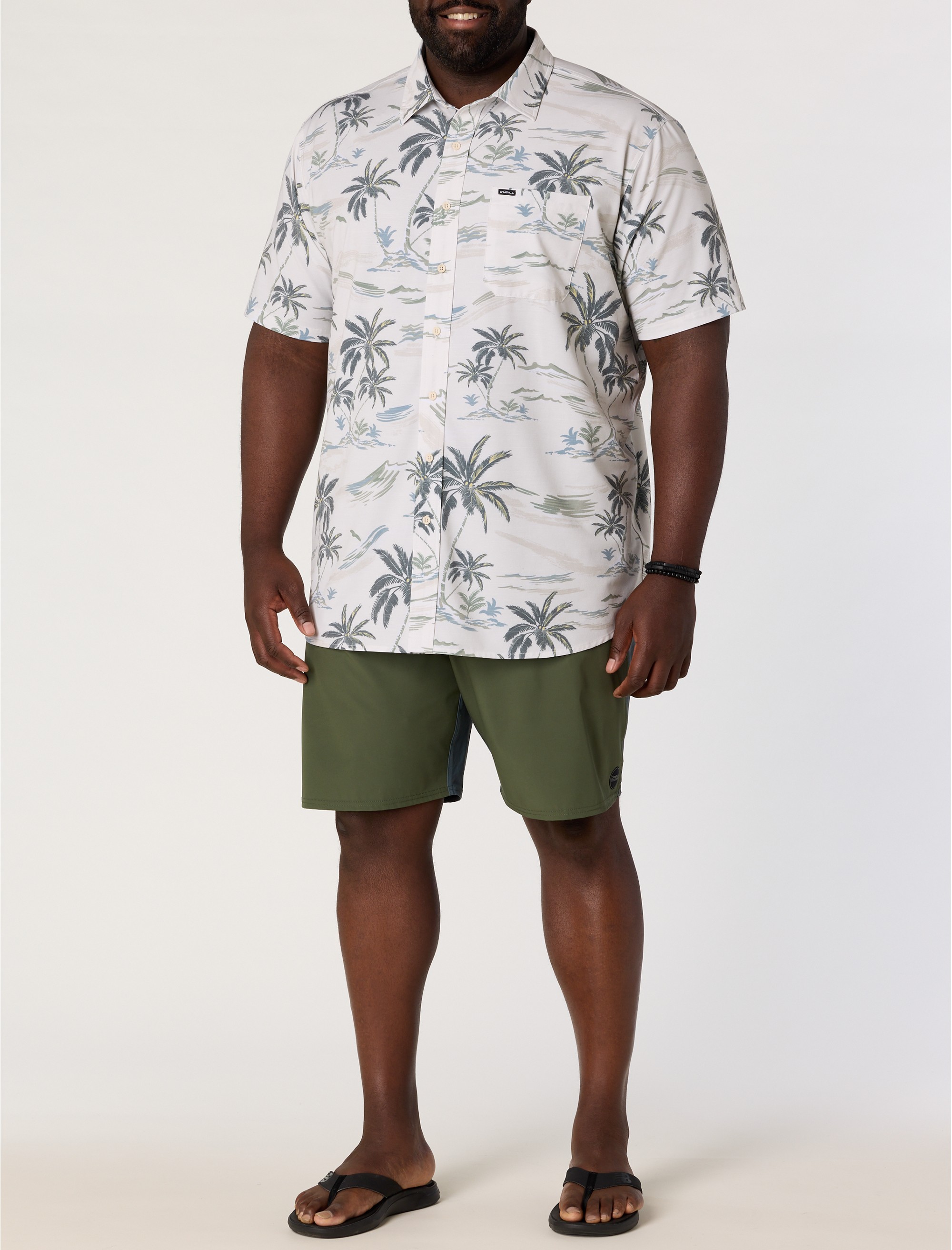 Tropical Print Performance Sport Shirt - thumbnail 2