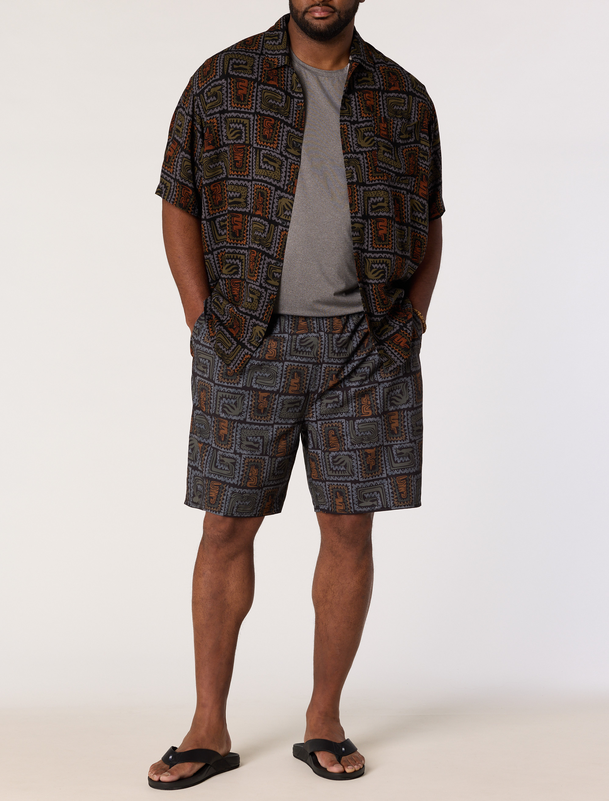 Relaxed Woven Camp Shirt