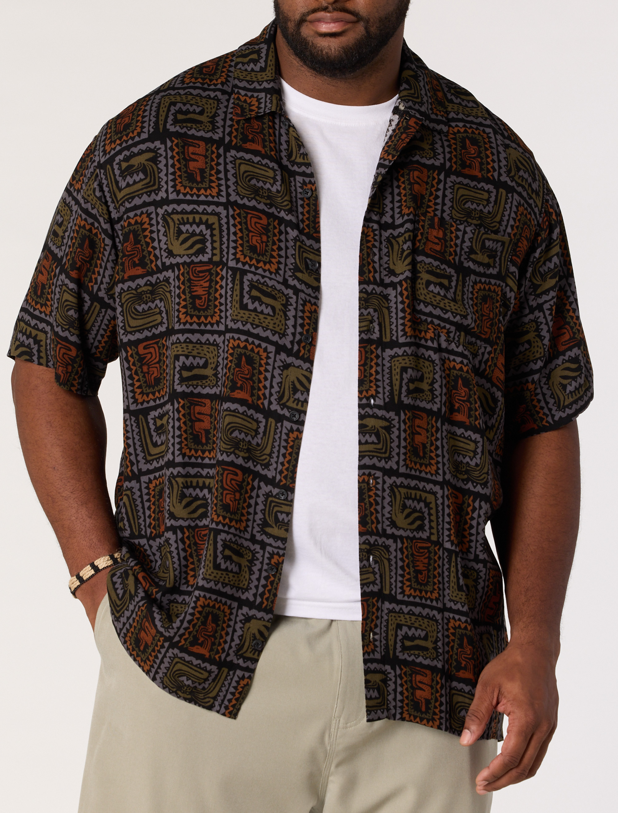 Relaxed Woven Camp Shirt