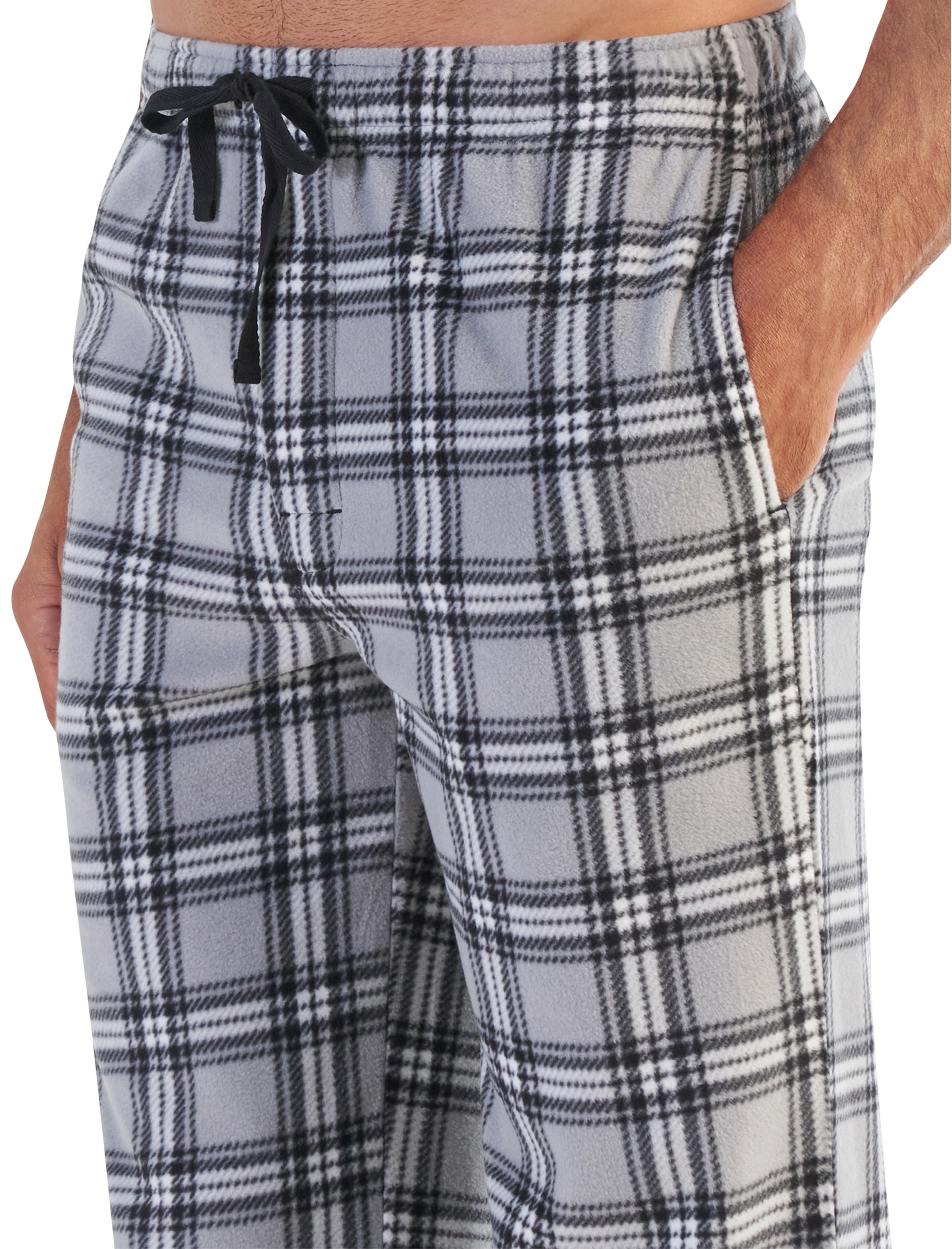 Plaid Microfleece Lounge Pants - thumbnail 3