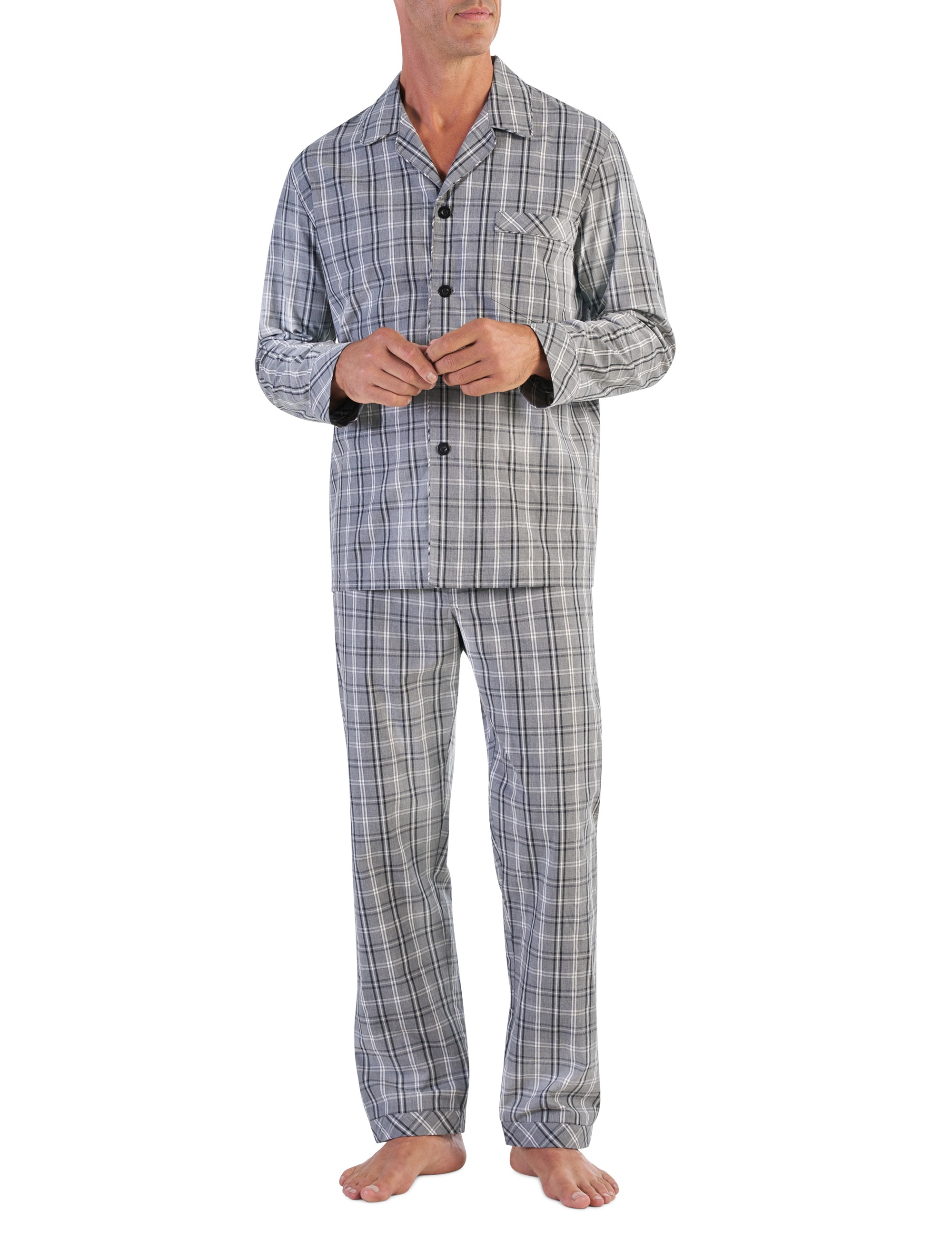 Plaid Woven Pajama Set