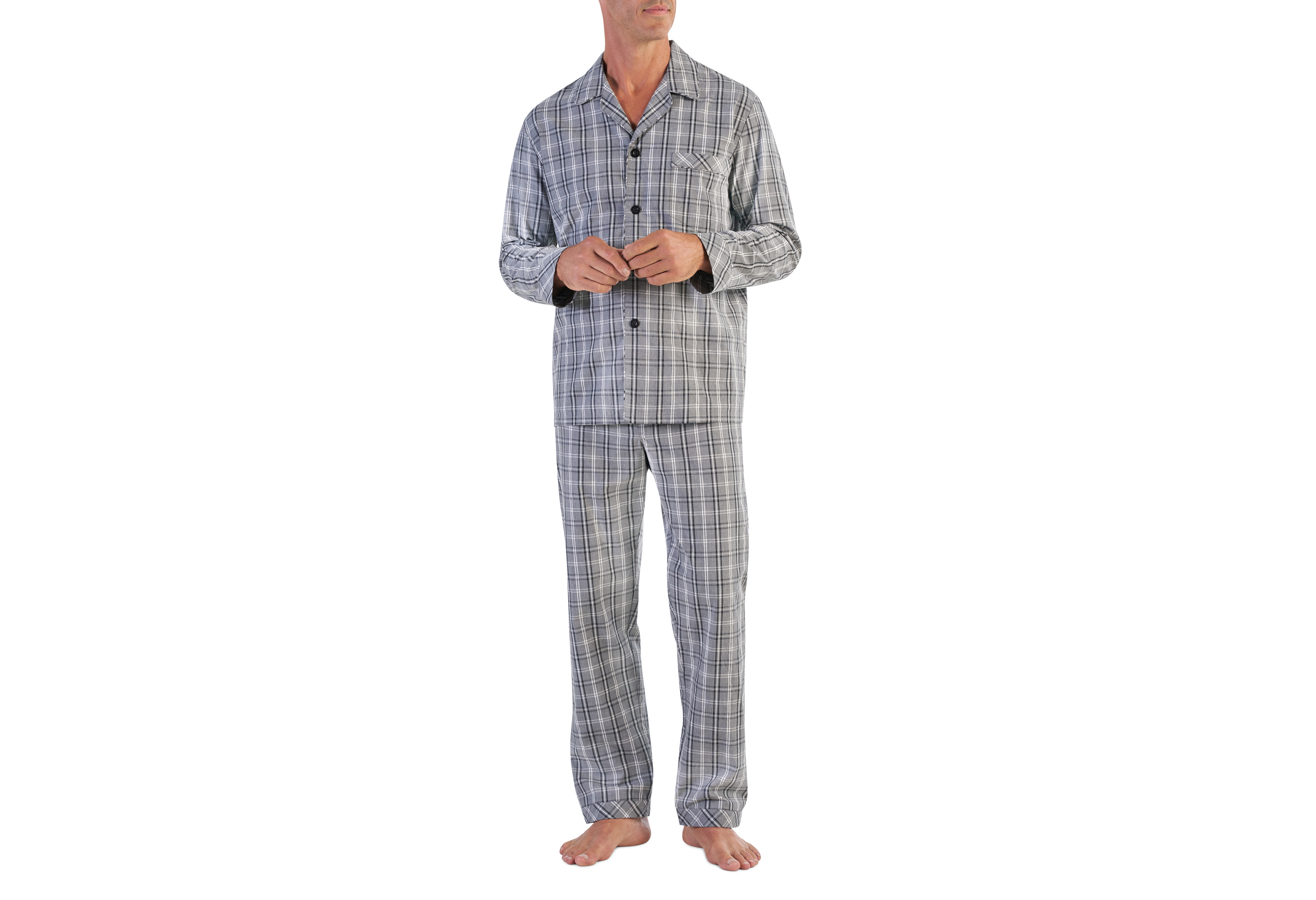 Plaid Woven Pajama Set