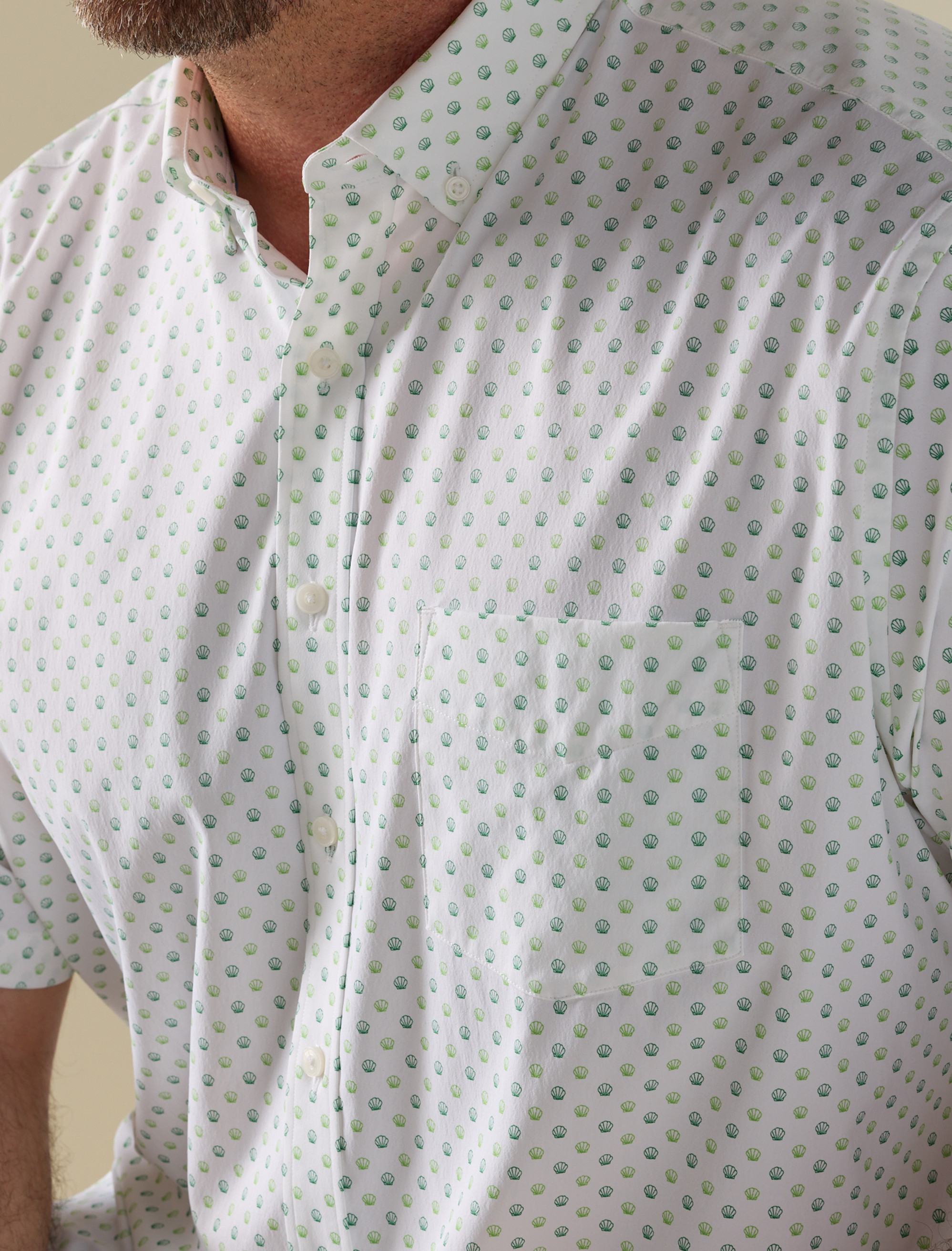 Performance Van Meter Shell Print Sport Shirt