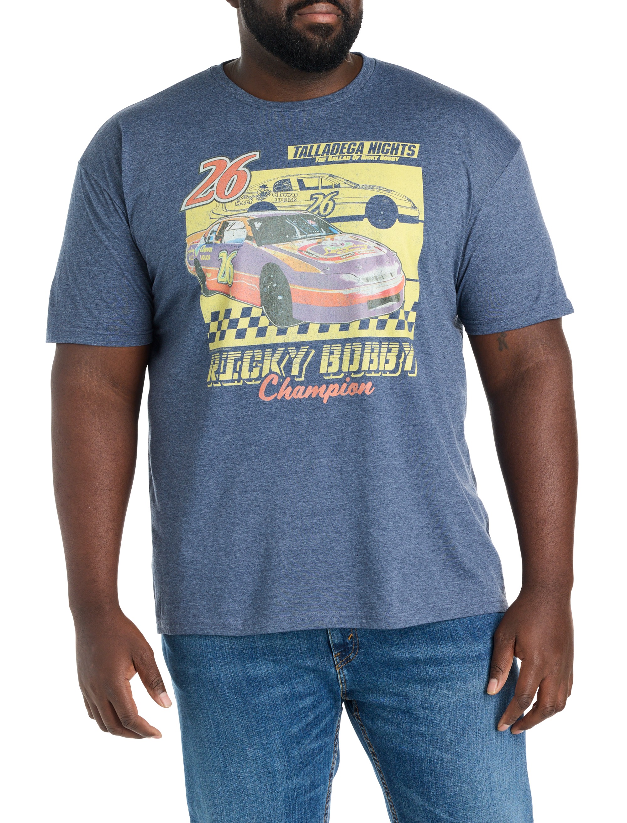 Ricky Bobby Car Race Flag Graphic Tee