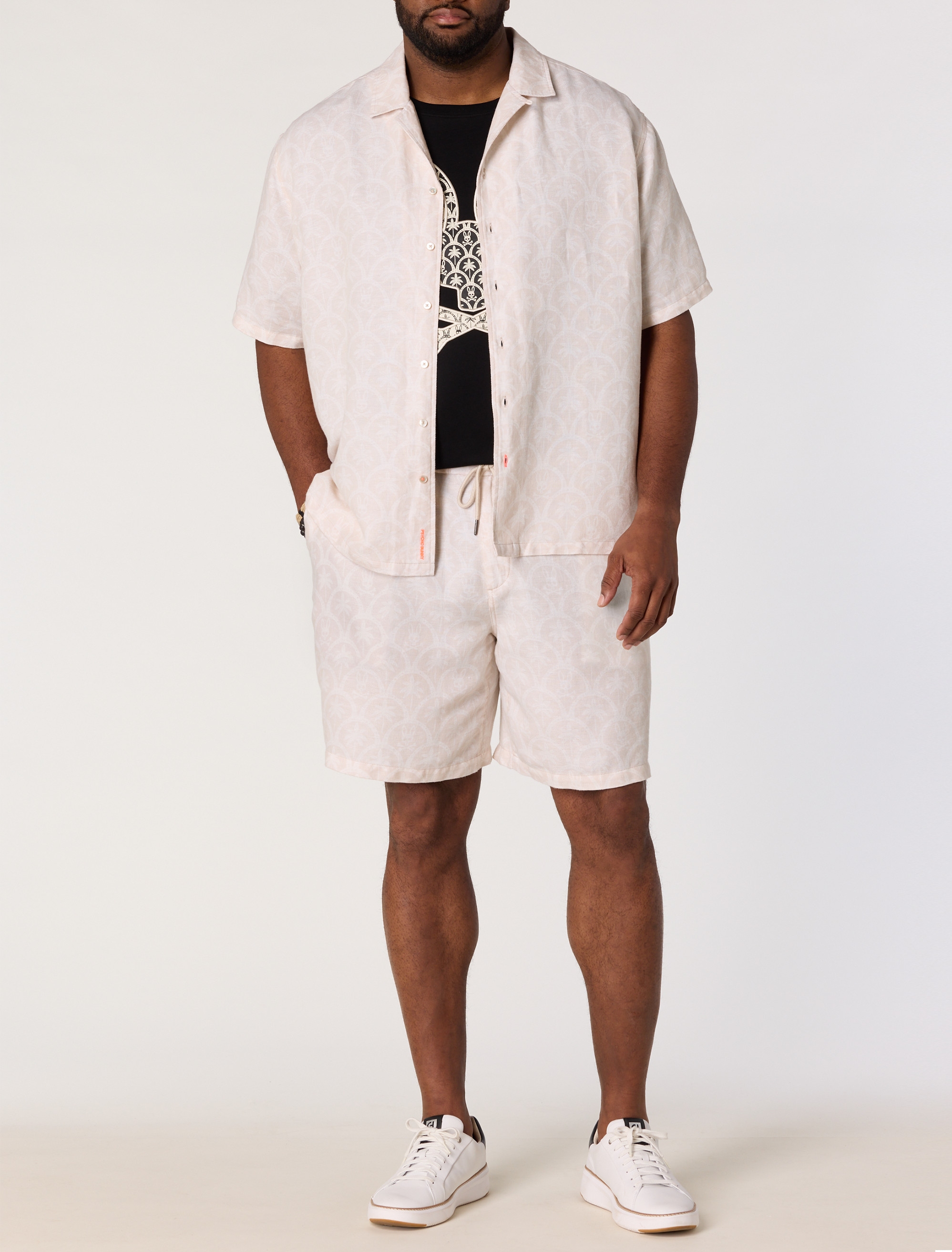 Brad Print Linen-Blend Sport Shirt