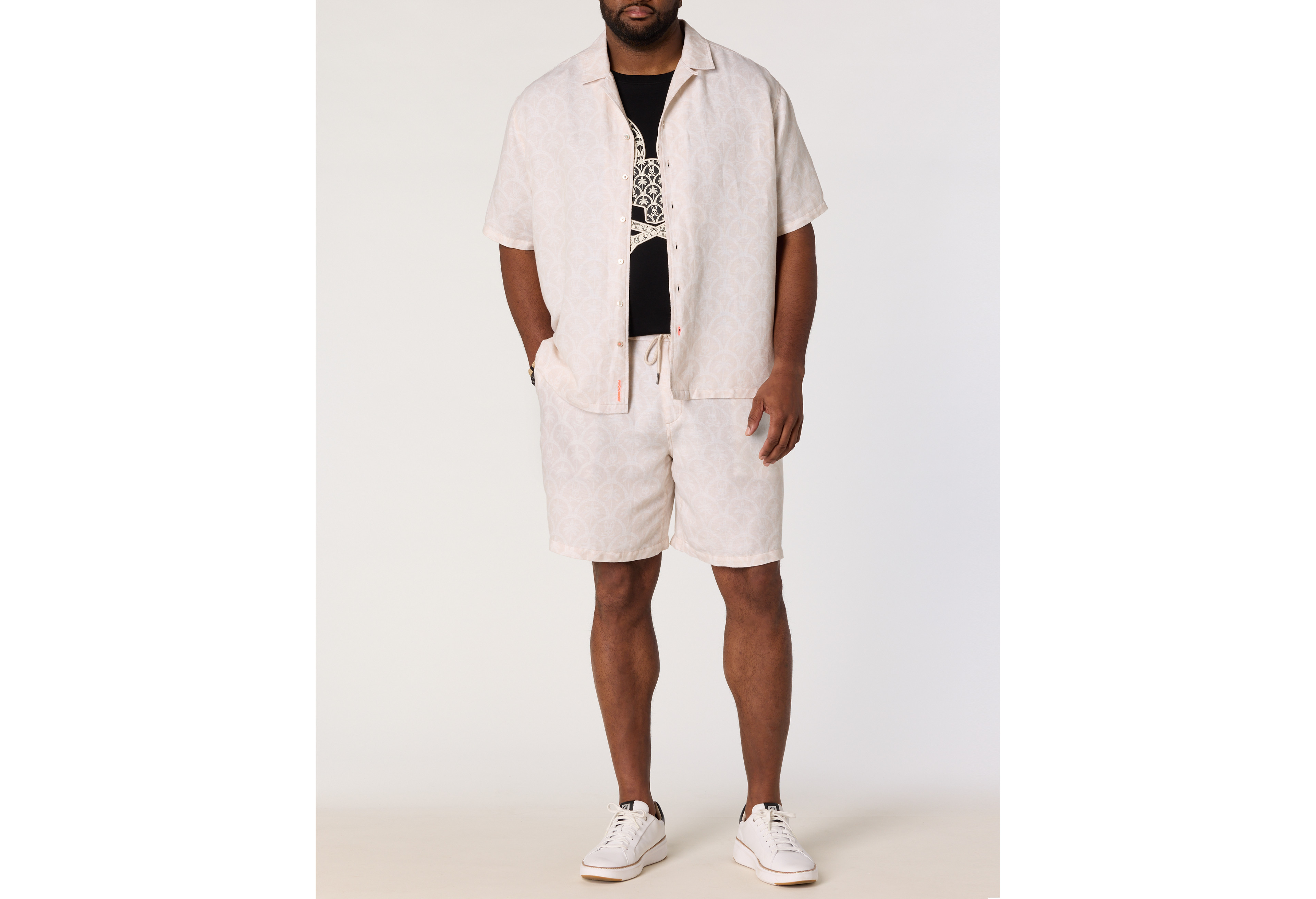 Brad Print Linen-Blend Sport Shirt
