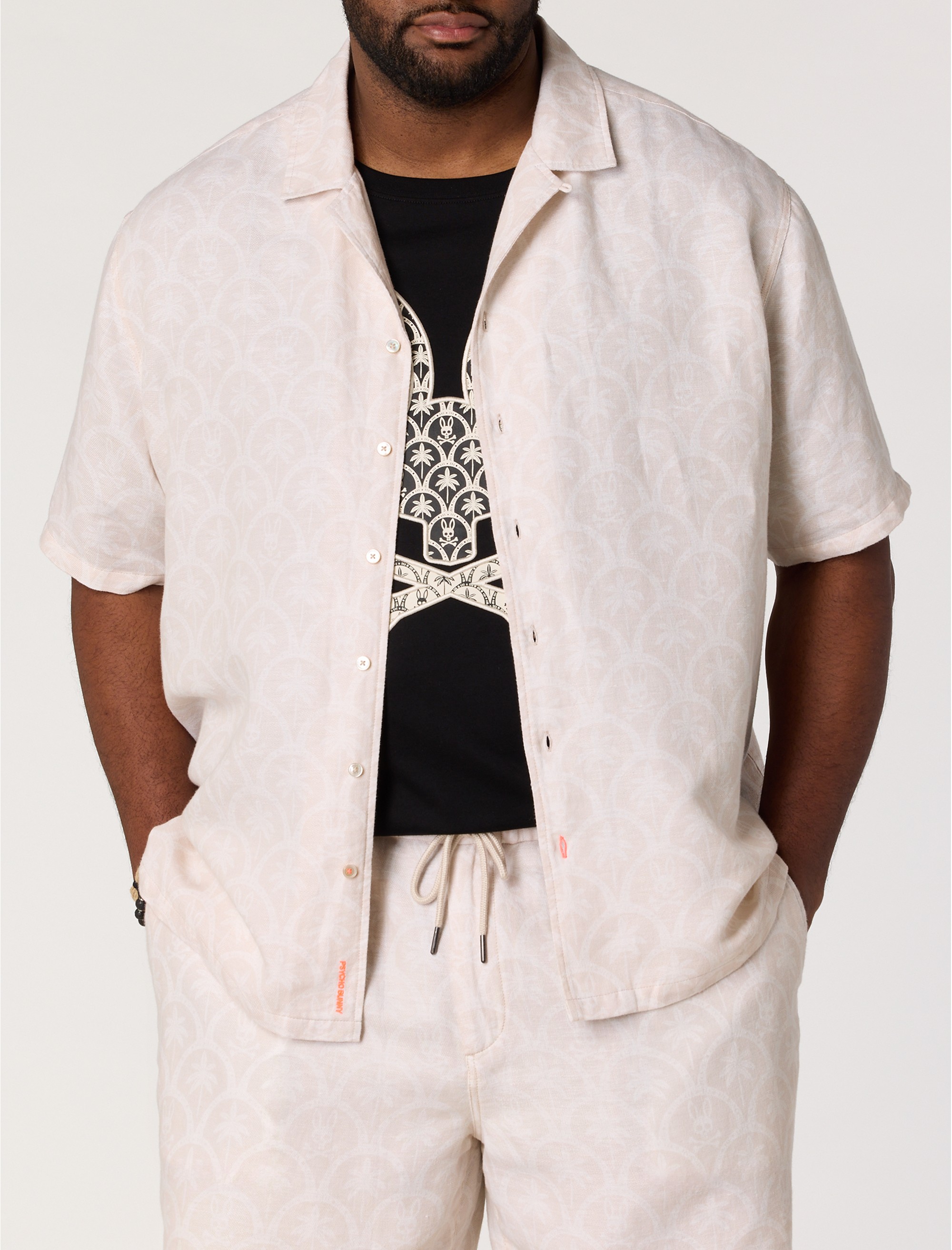 Brad Print Linen-Blend Sport Shirt
