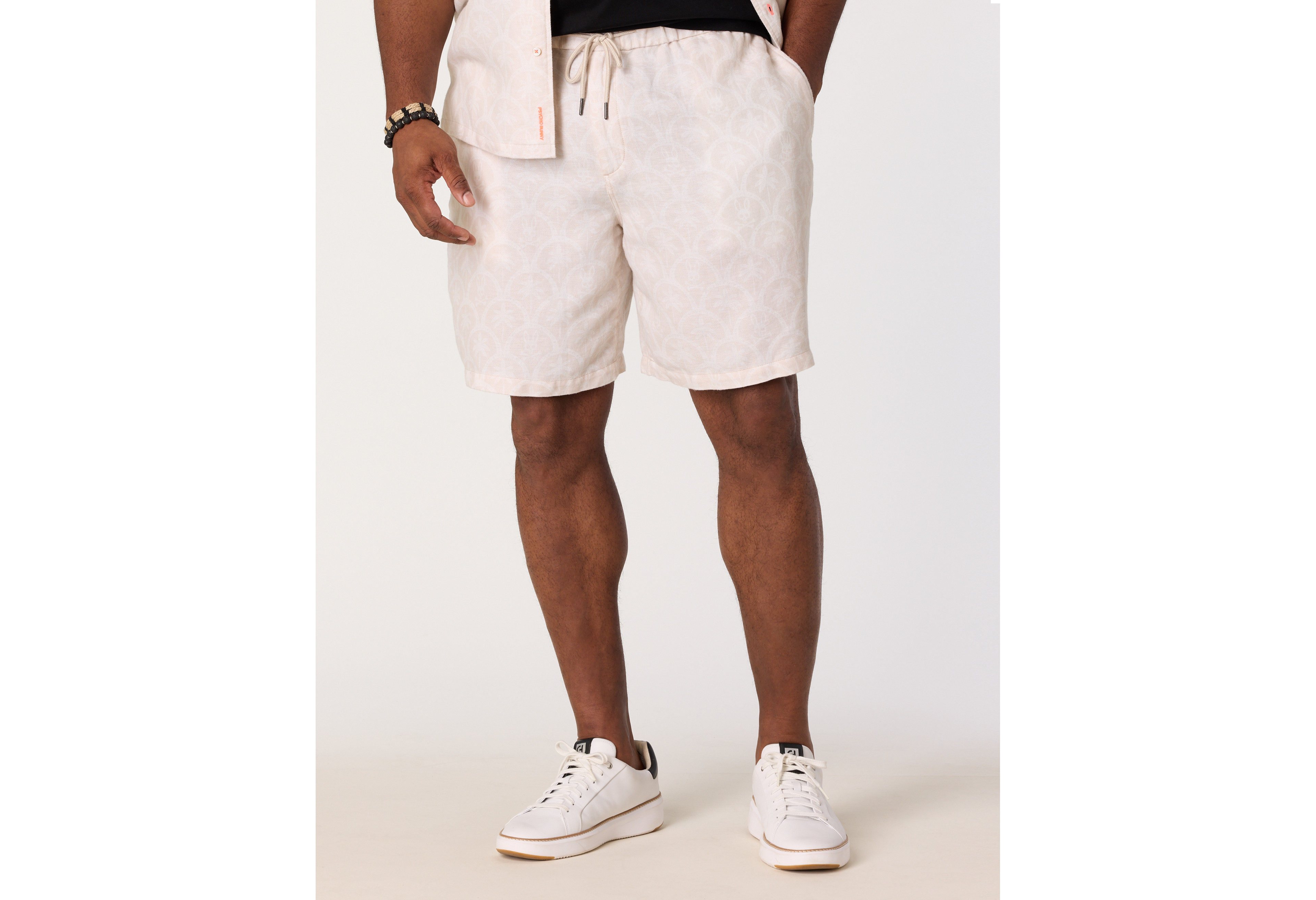 Brad Print Linen-Blend Shorts