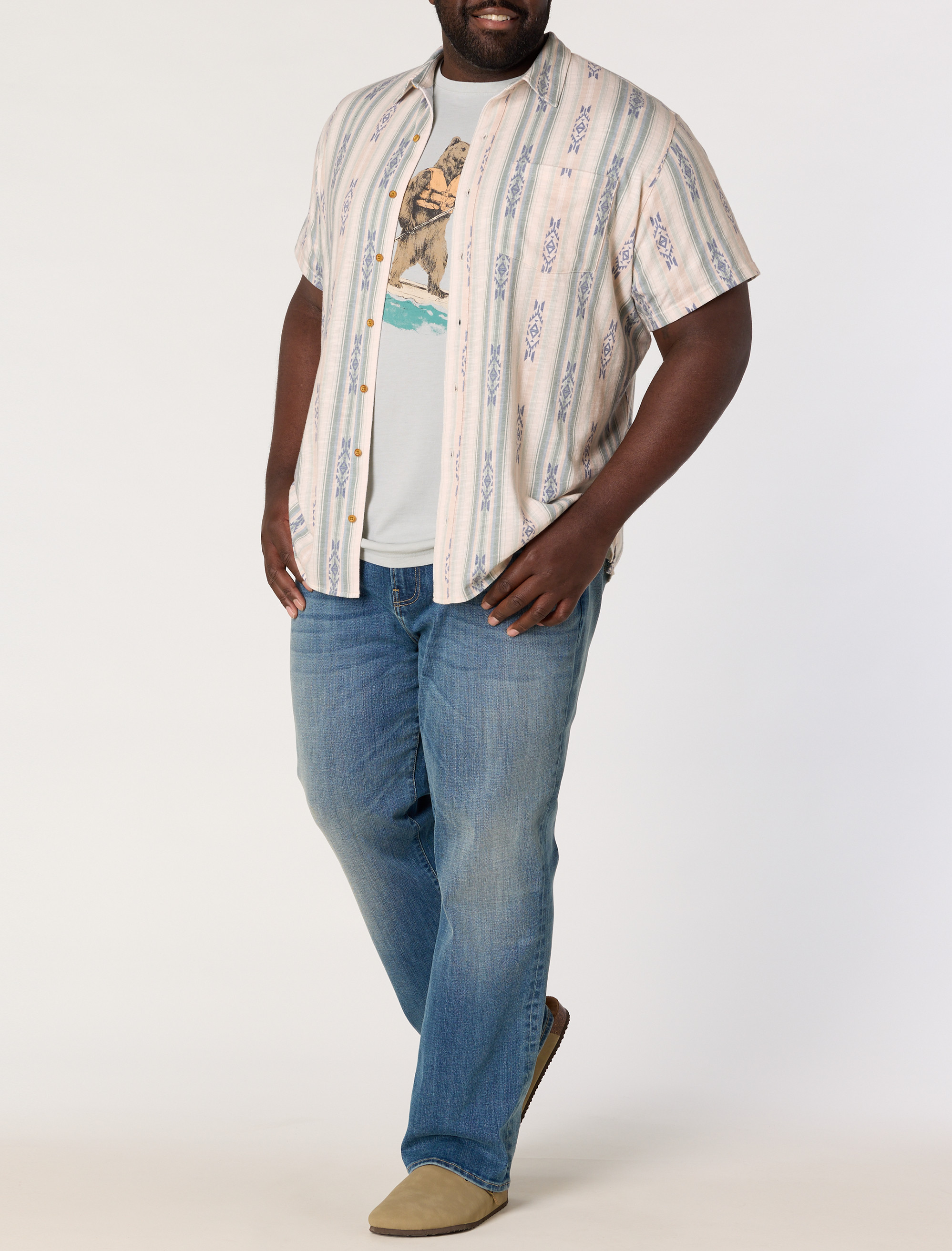 Southwestern Linen Sport Shirt