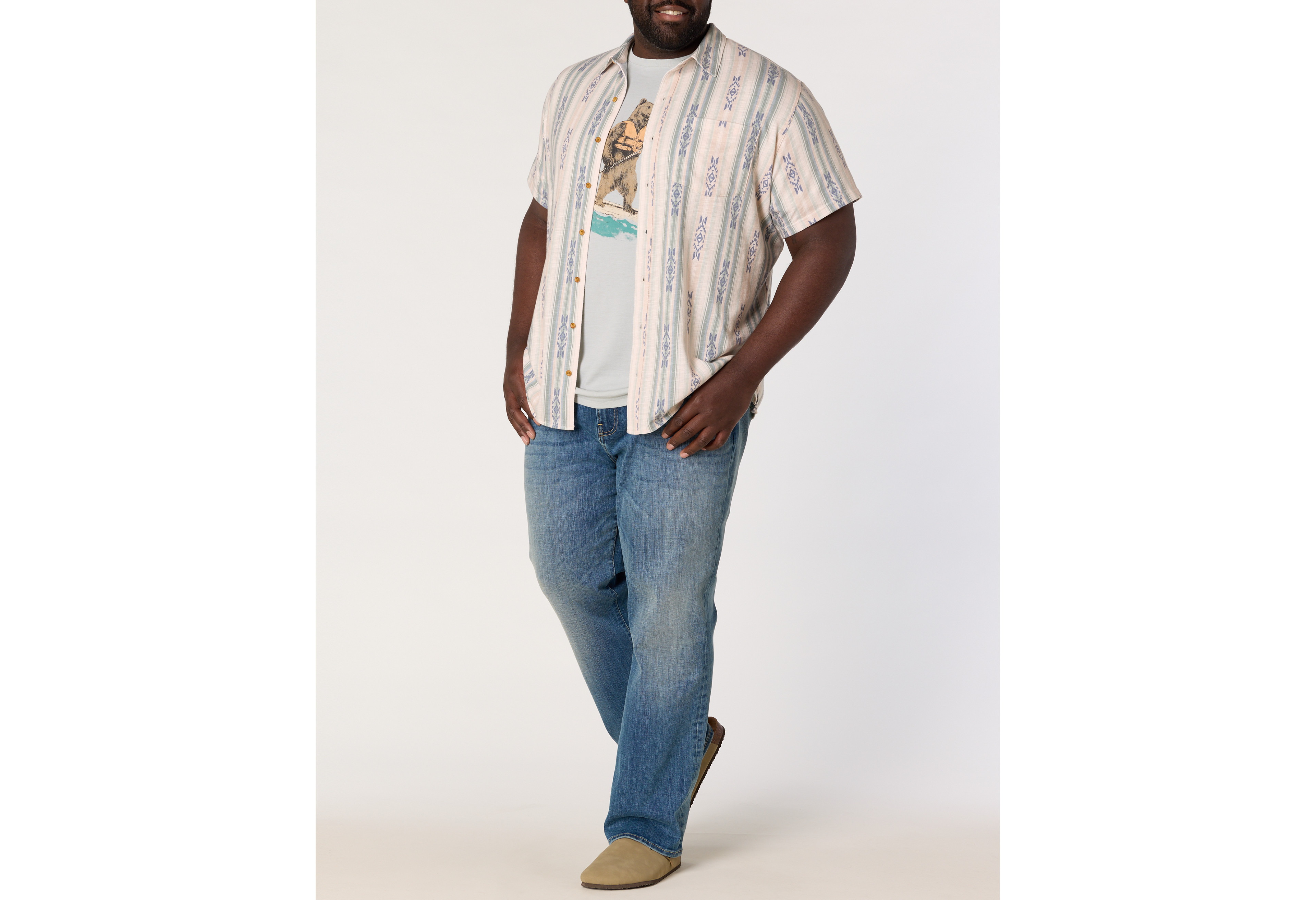 Southwestern Linen Sport Shirt