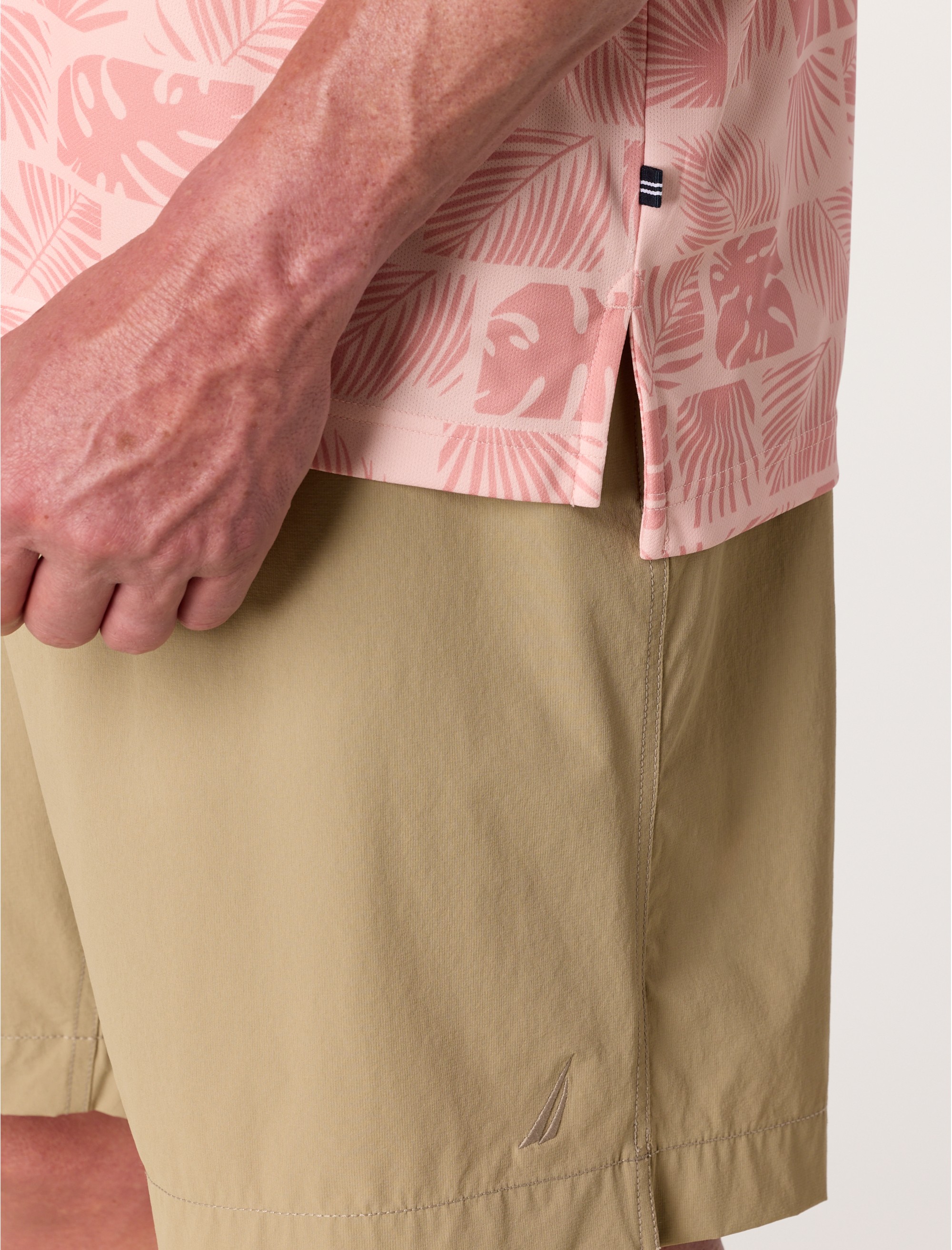 Stamped Floral Performance Polo Shirt - thumbnail 4