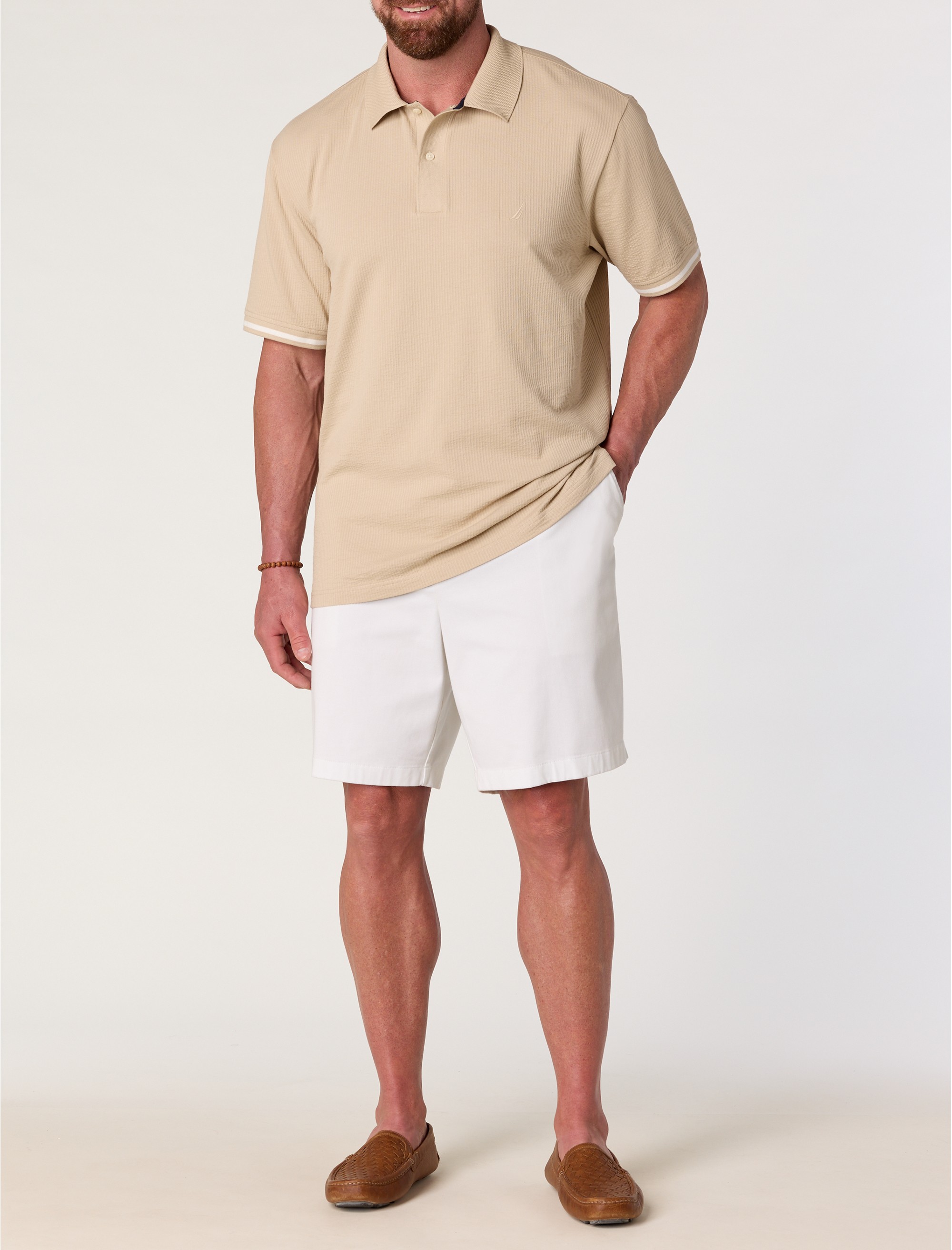 Compact Seersucker Polo Shirt - thumbnail 2