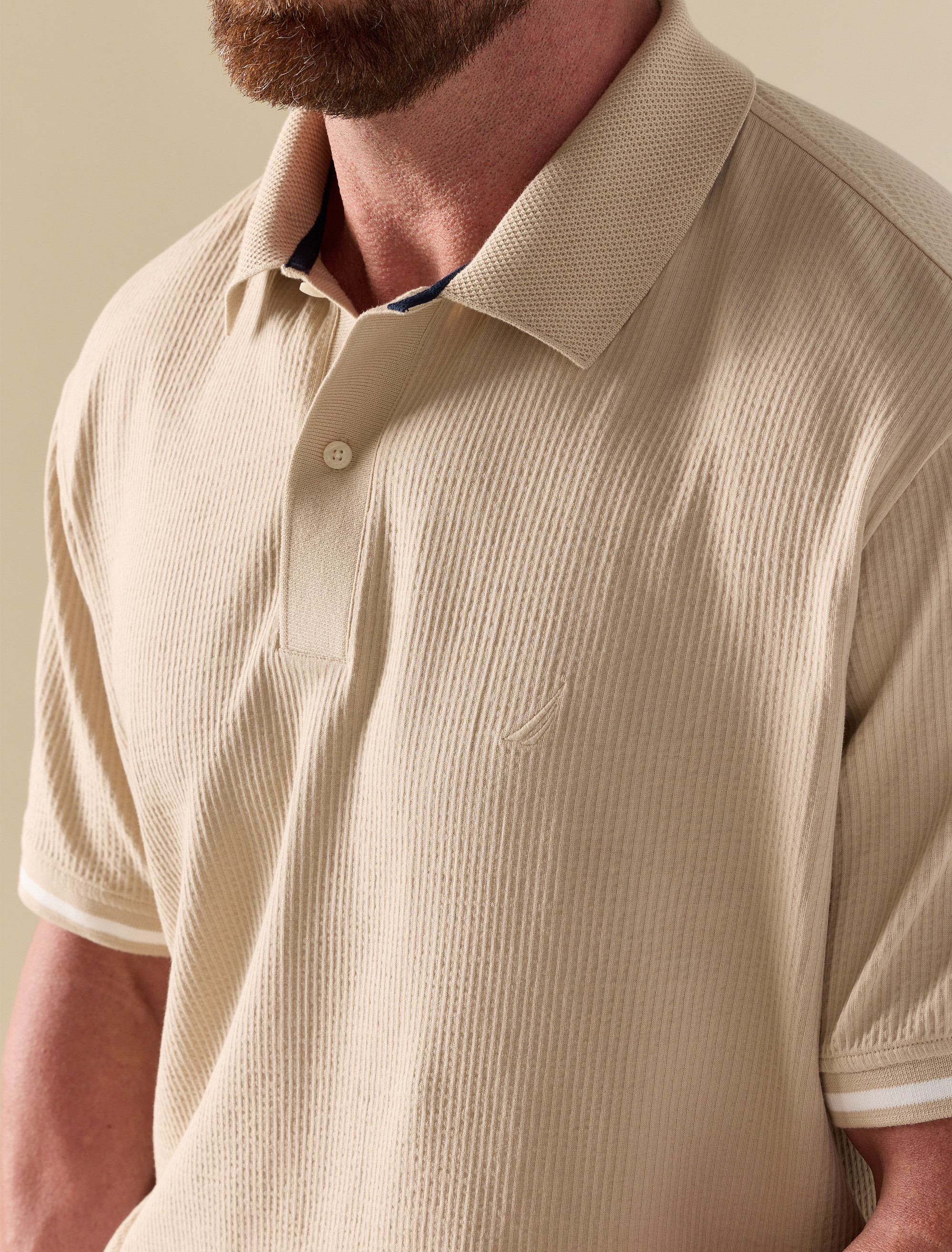 Compact Seersucker Polo Shirt